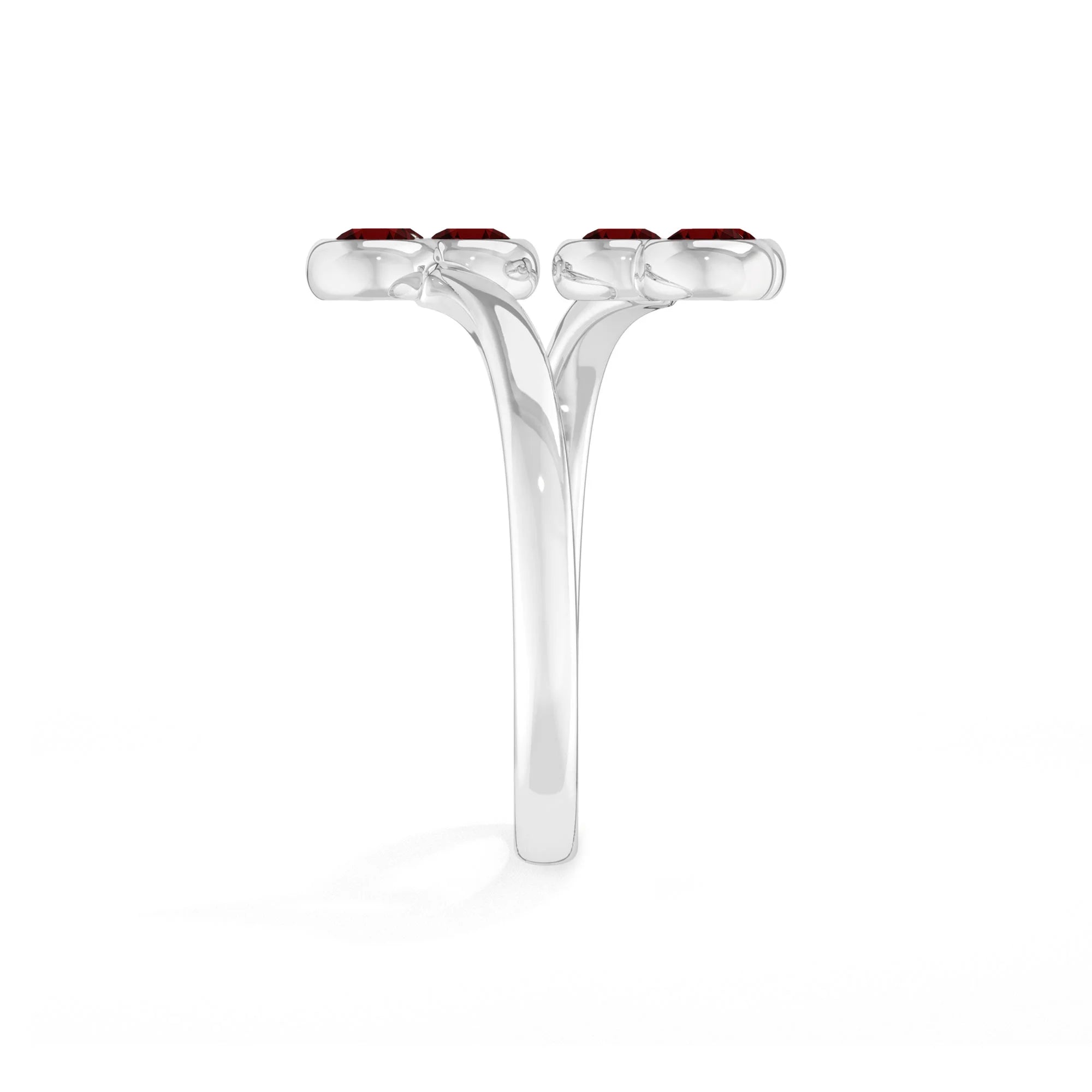 garnet bezel-set ring