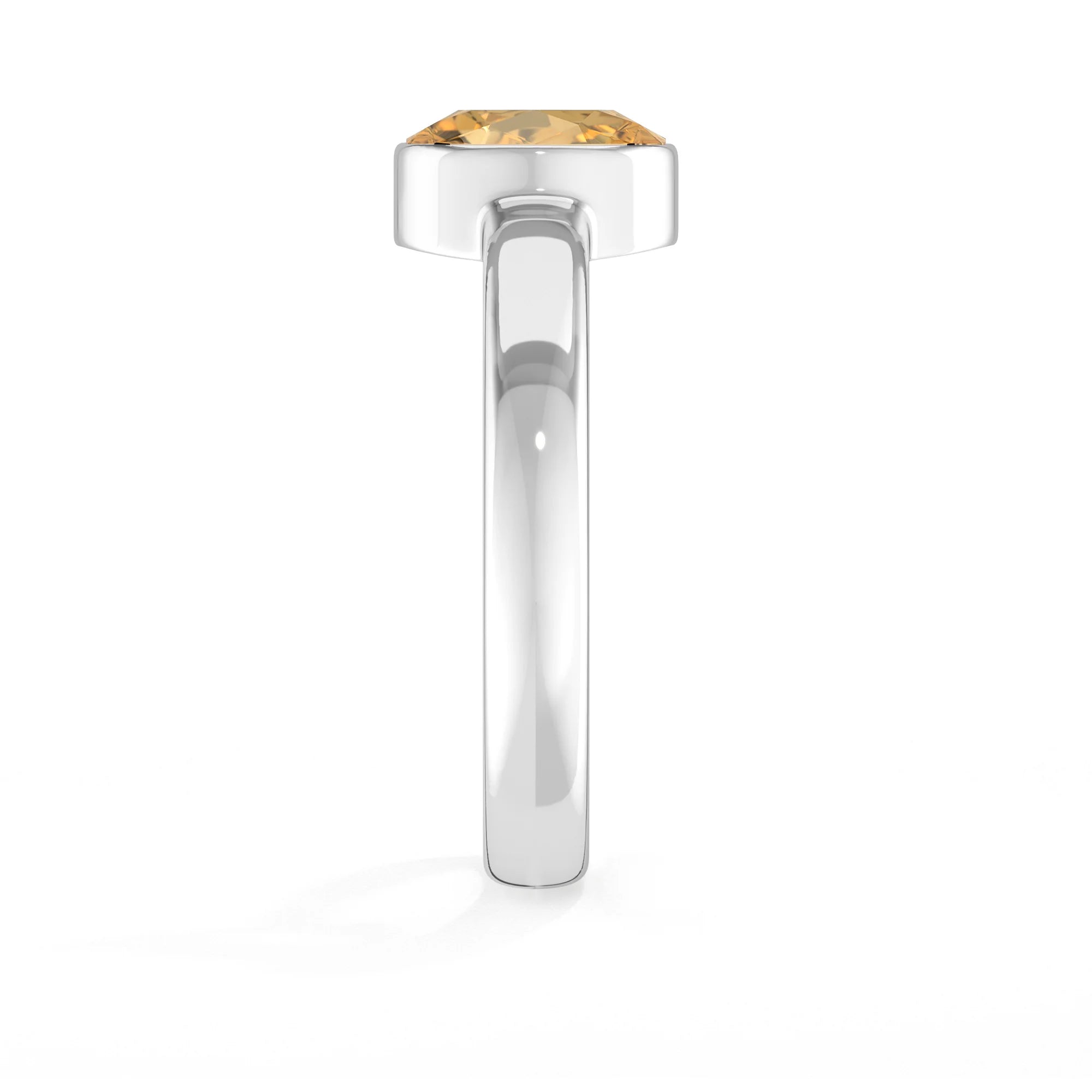 citrine bezel-set ring