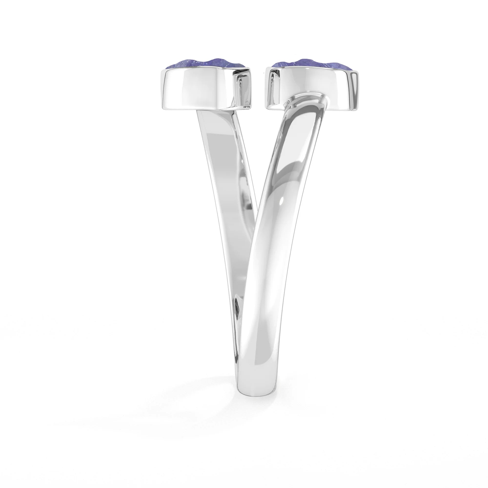 tanzanite stackable bezel-set ring