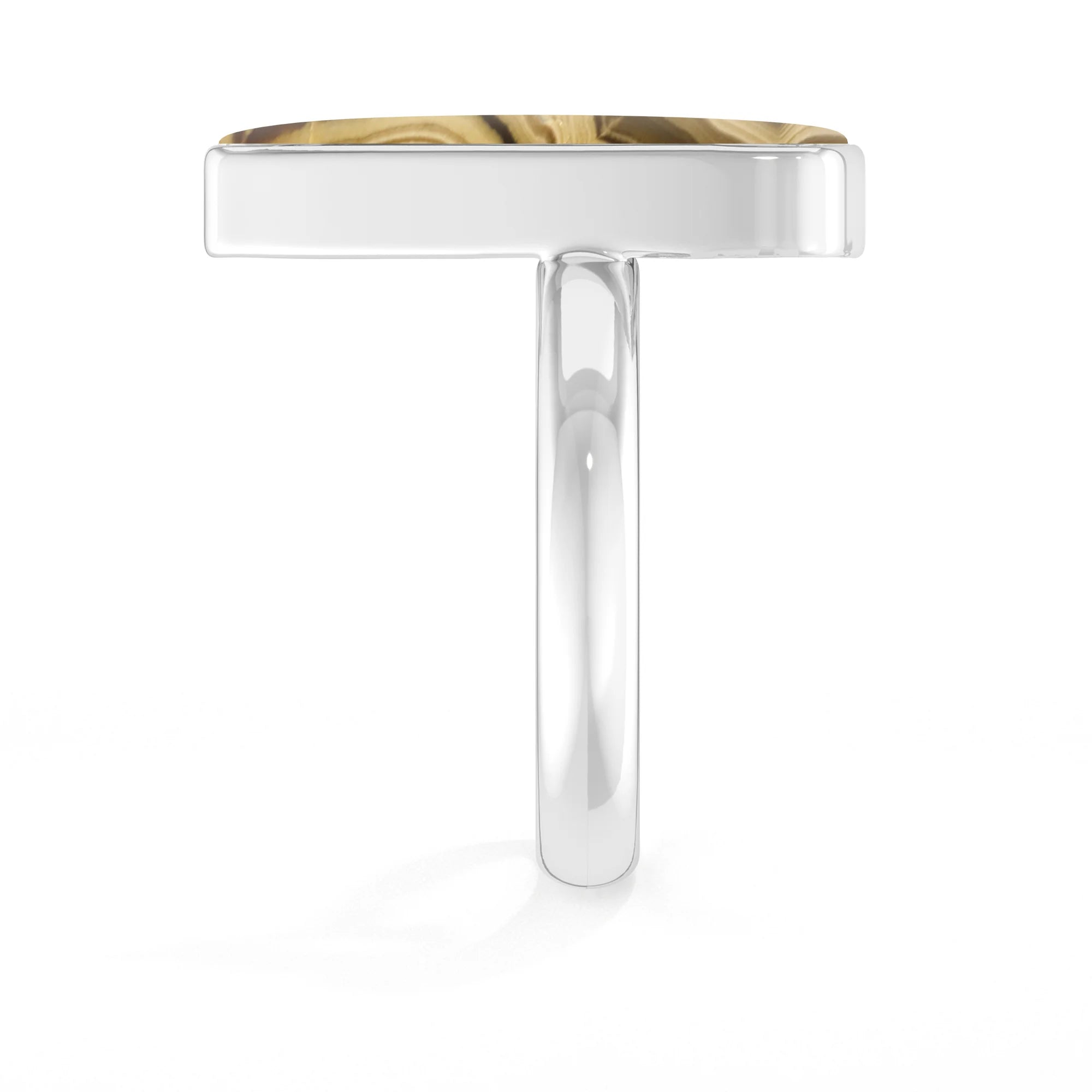 schalenblende bezel-set ring