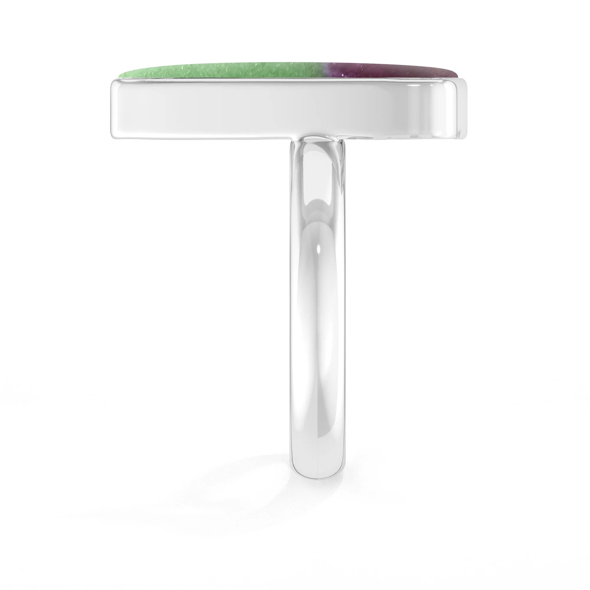 ruby-zoisite bezel-set ring