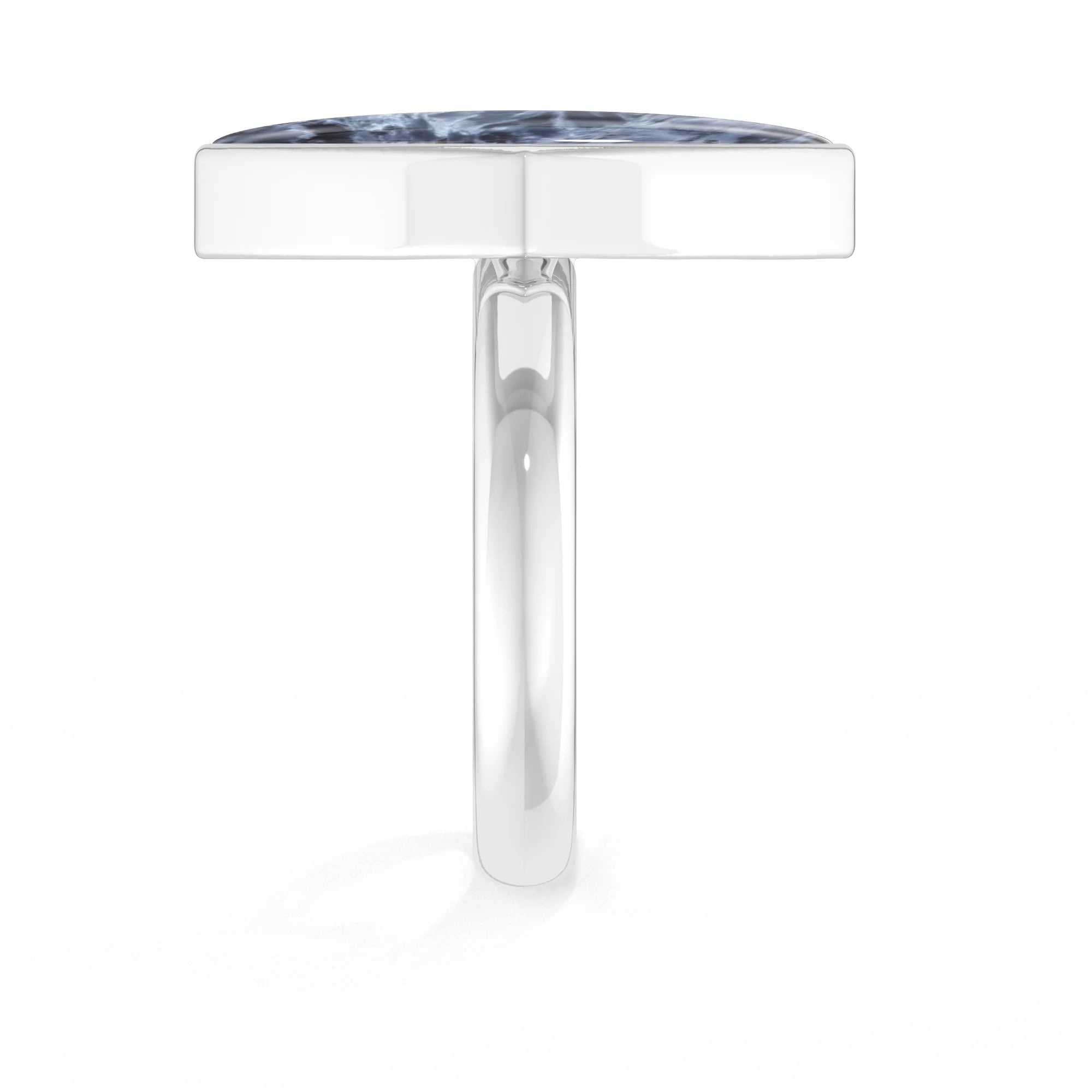 pietersite bezel-set ring