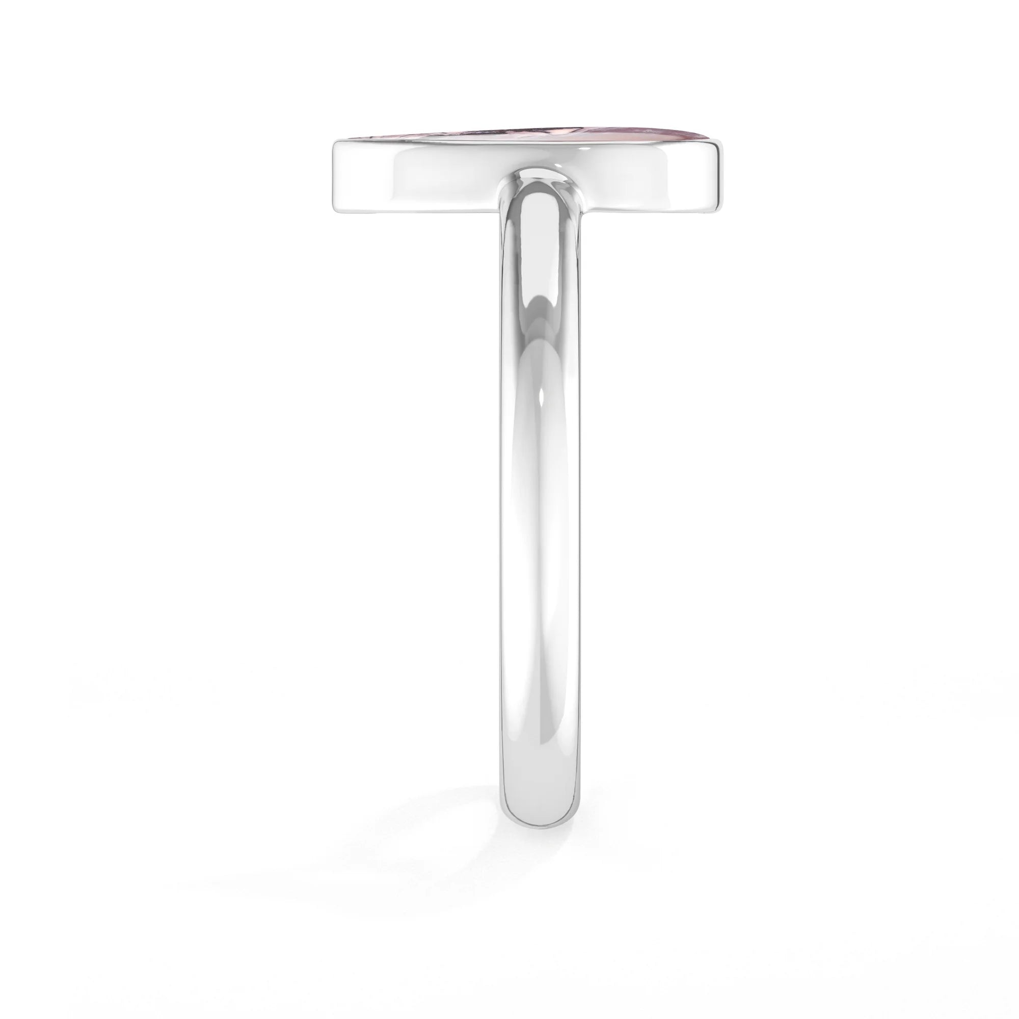 pink spiny-oyster bezel-set ring