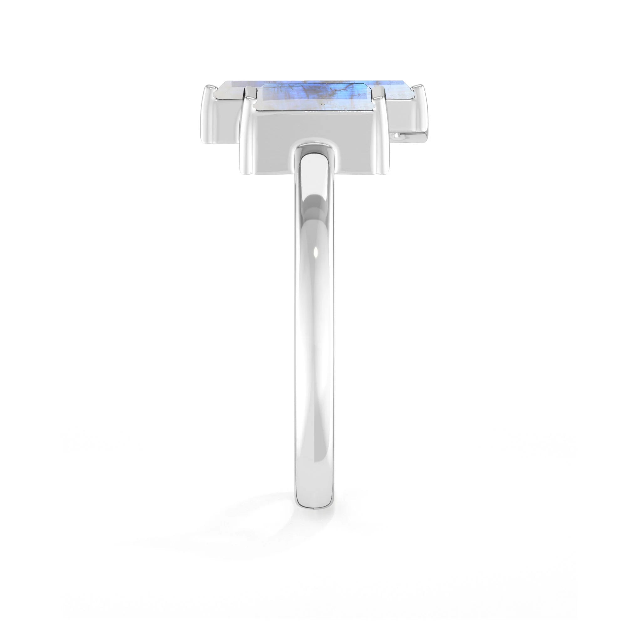 natural rainbow moonstone ring