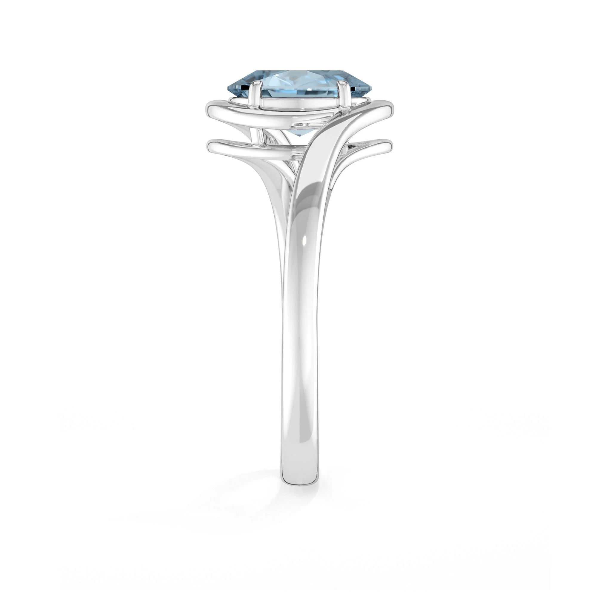 sky blue topaz bezel-set ring