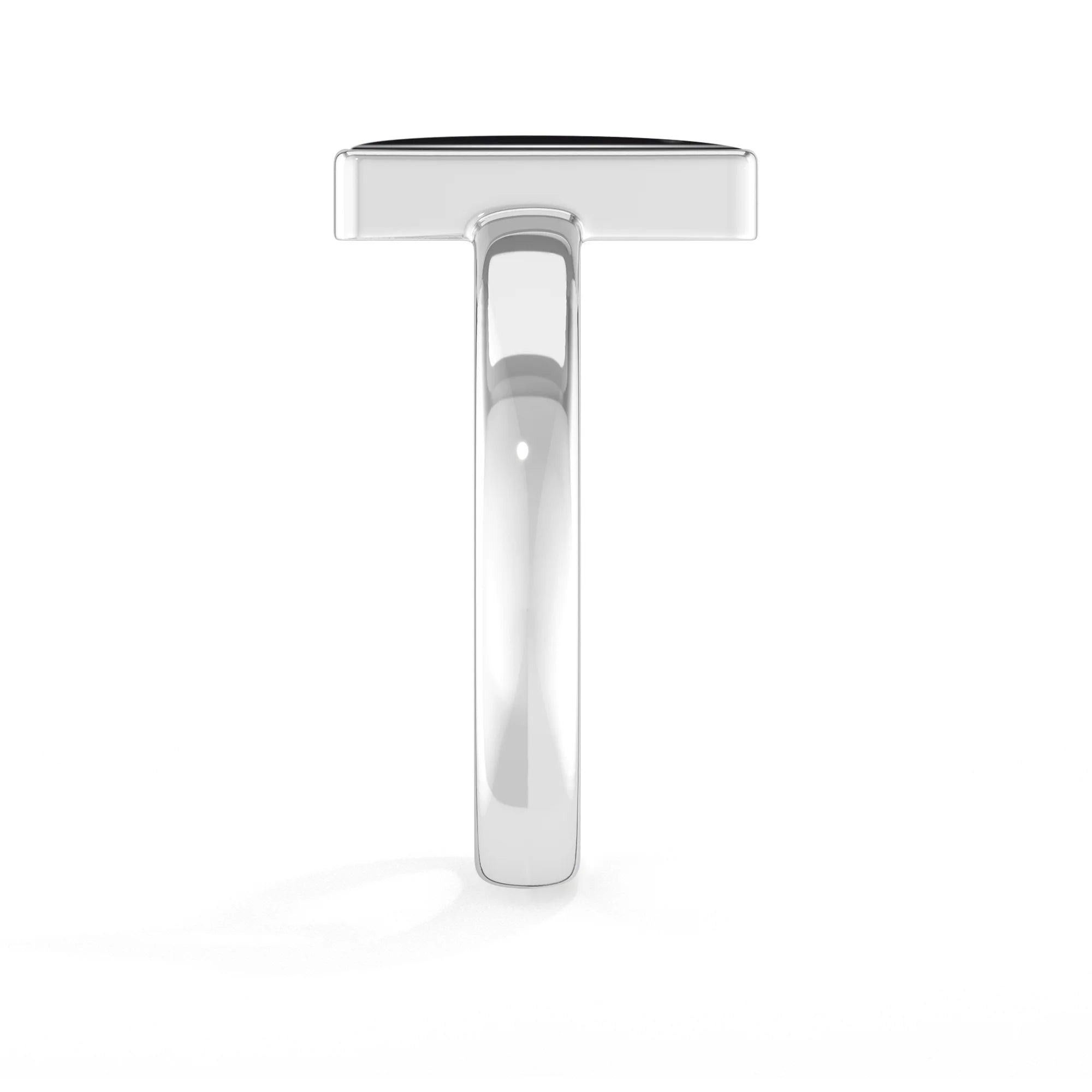 shungite bezel-set ring