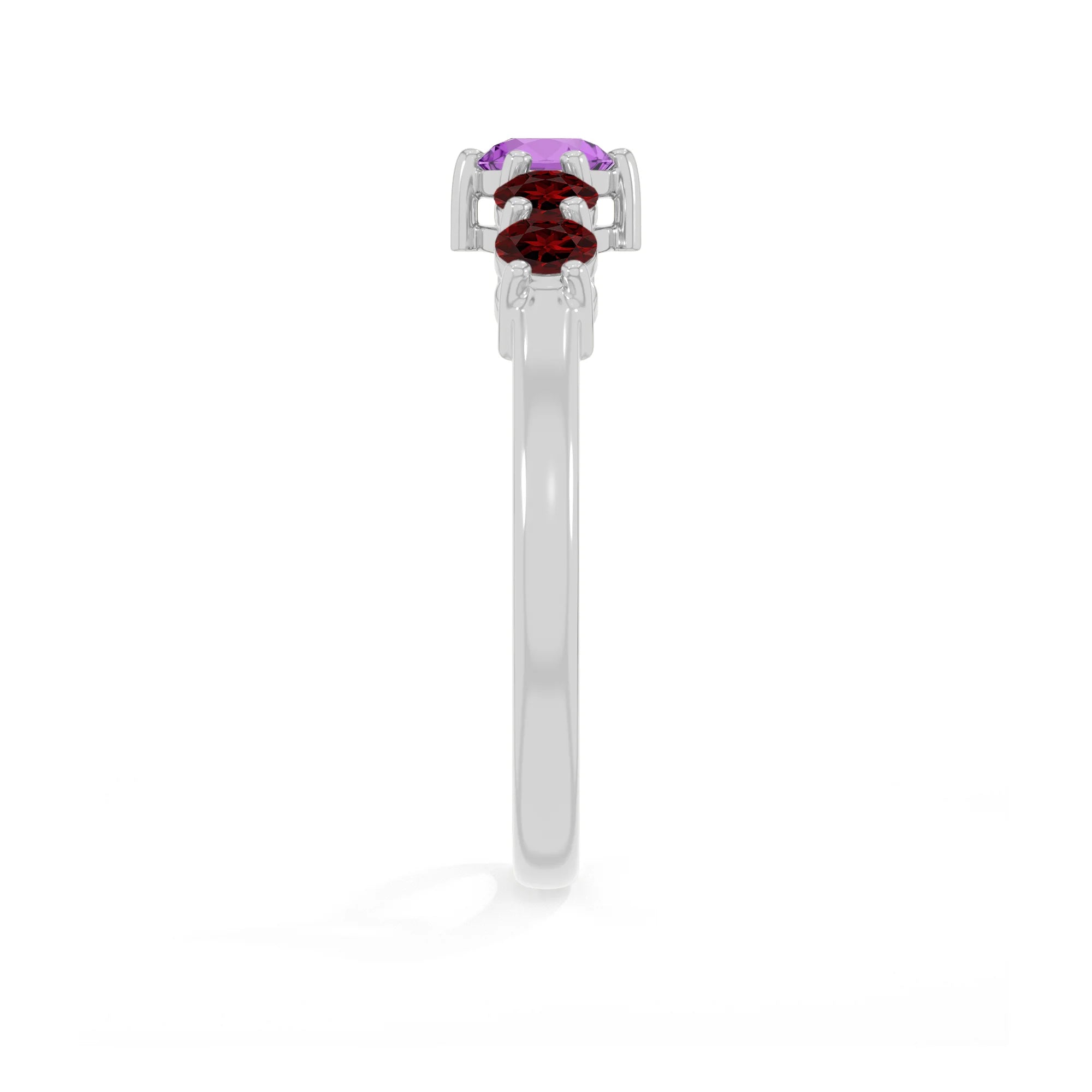 natural amethyst rings for women in sterling silver