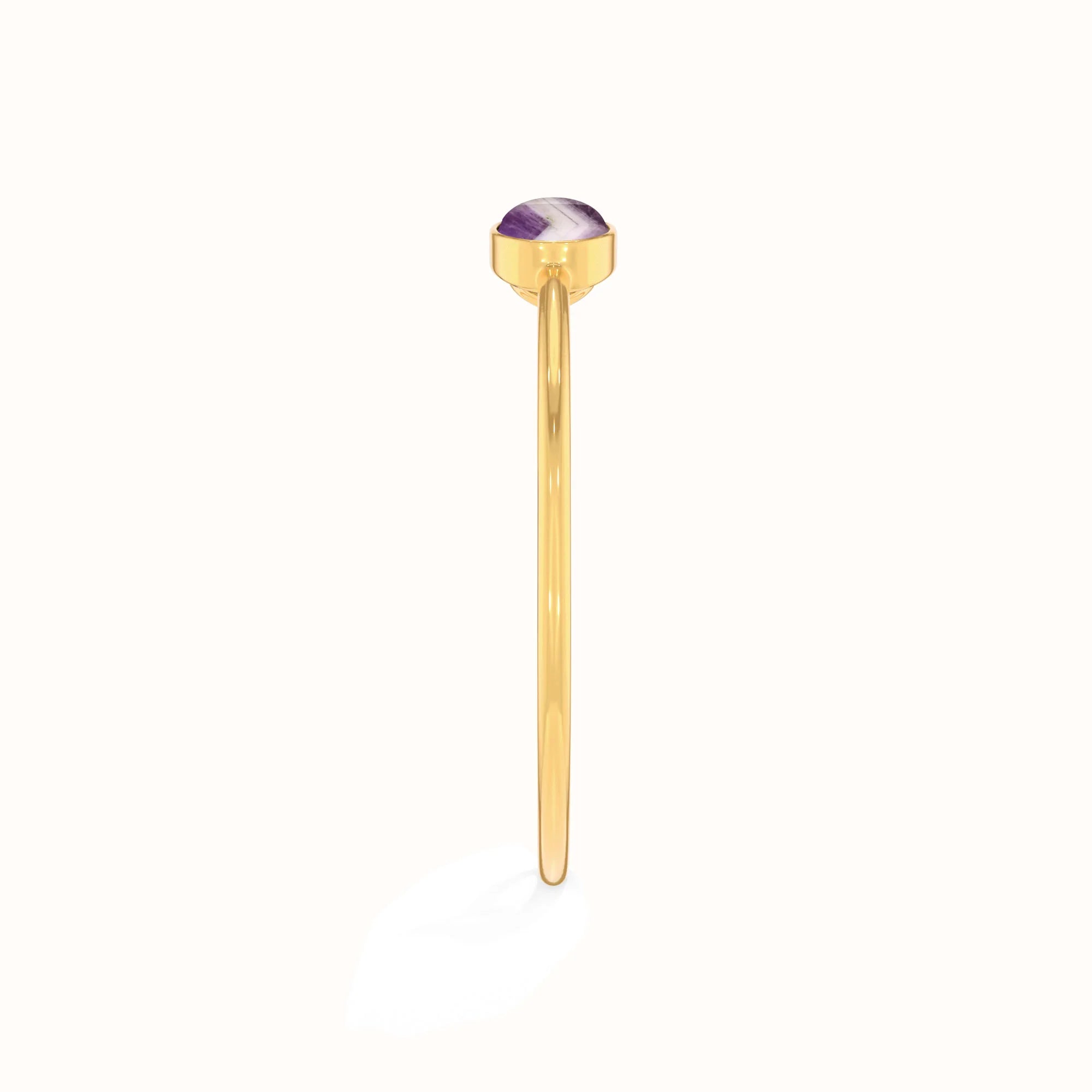 chevron amethyst cab bracelet