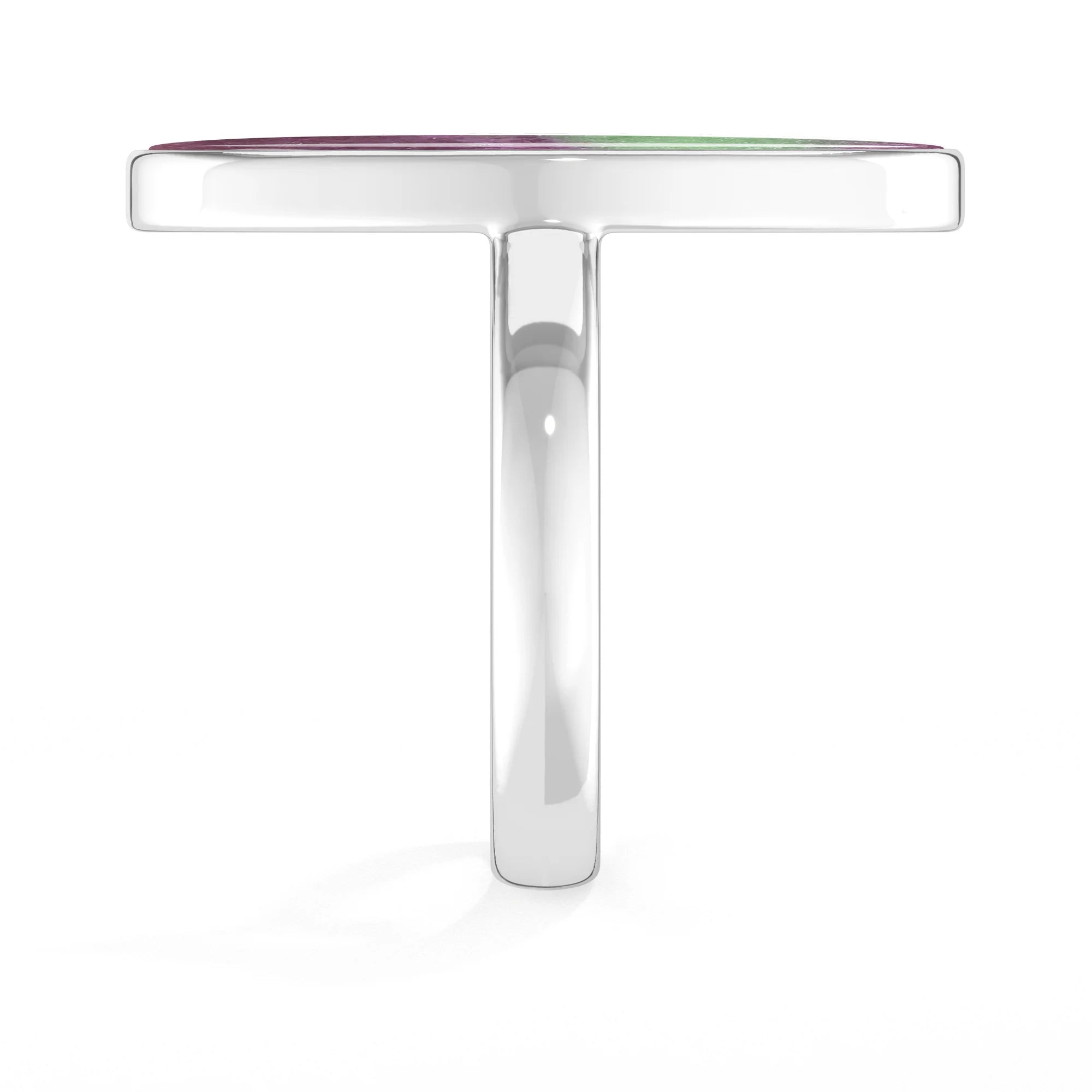 ruby-zoisite bezel-set ring