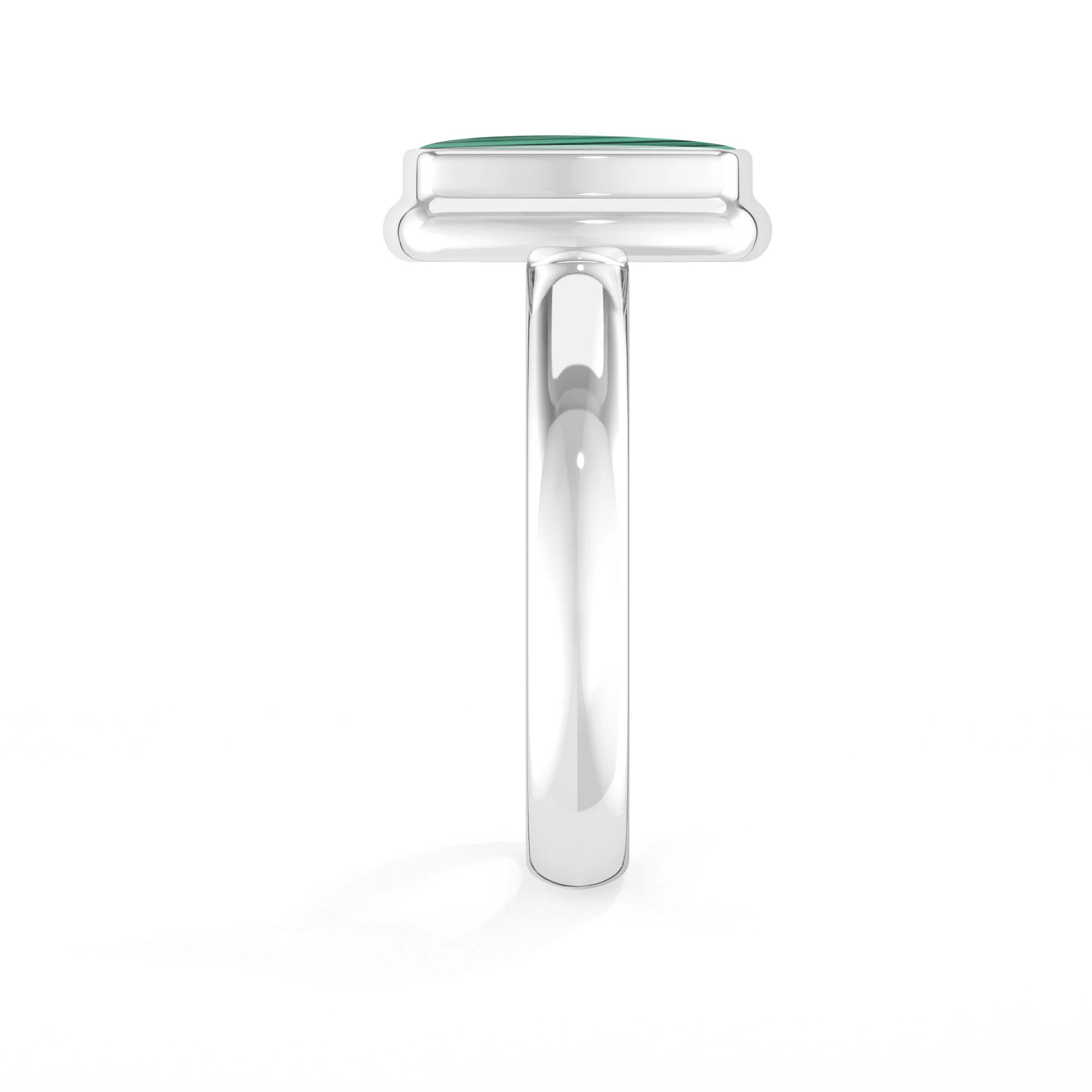 malachite bezel-set ring