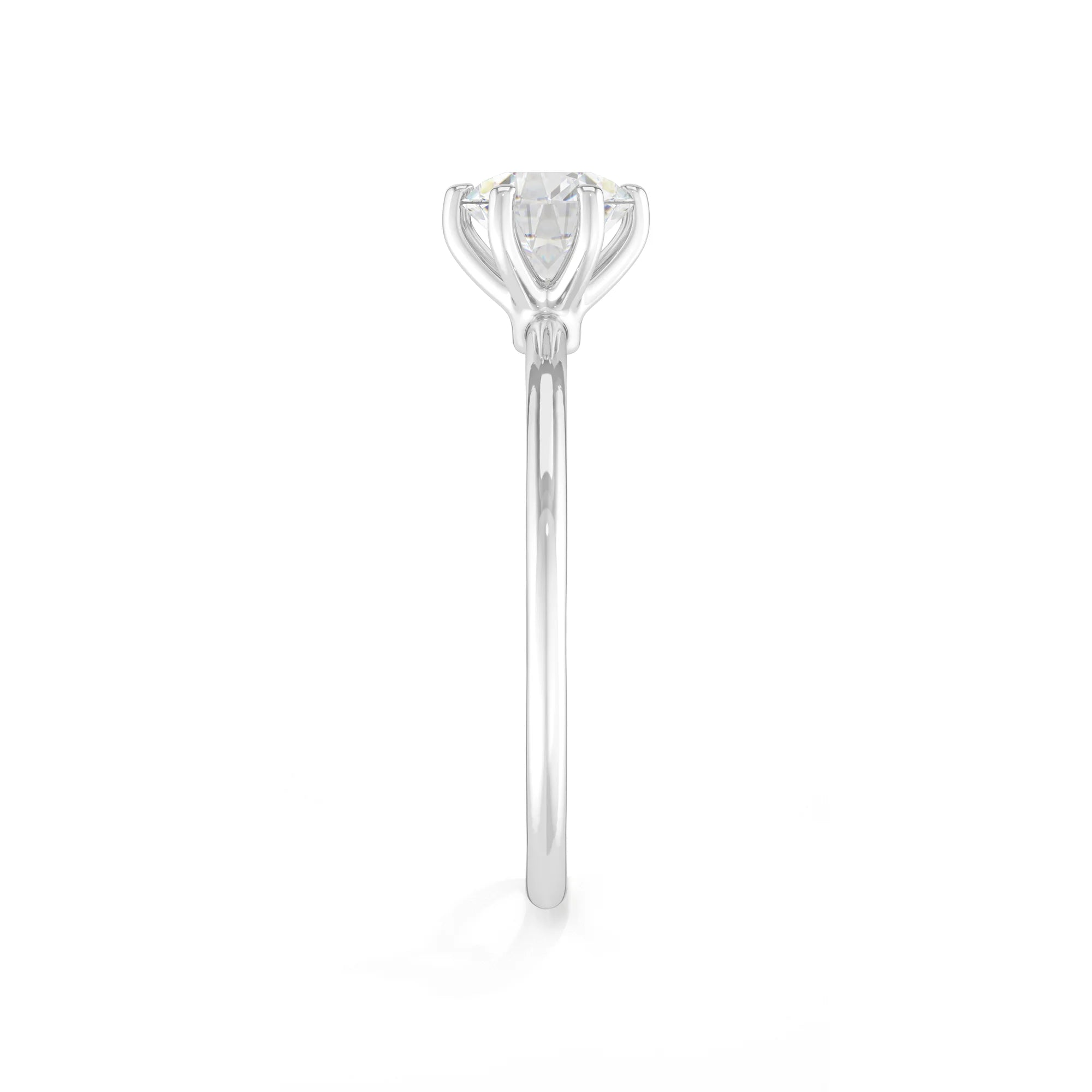 moissanite prong-set ring