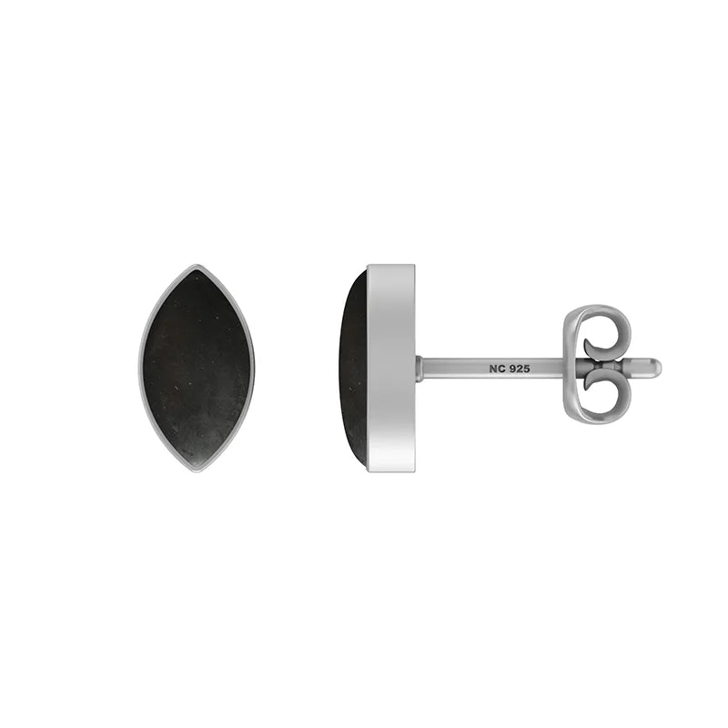 shungite cab earrings