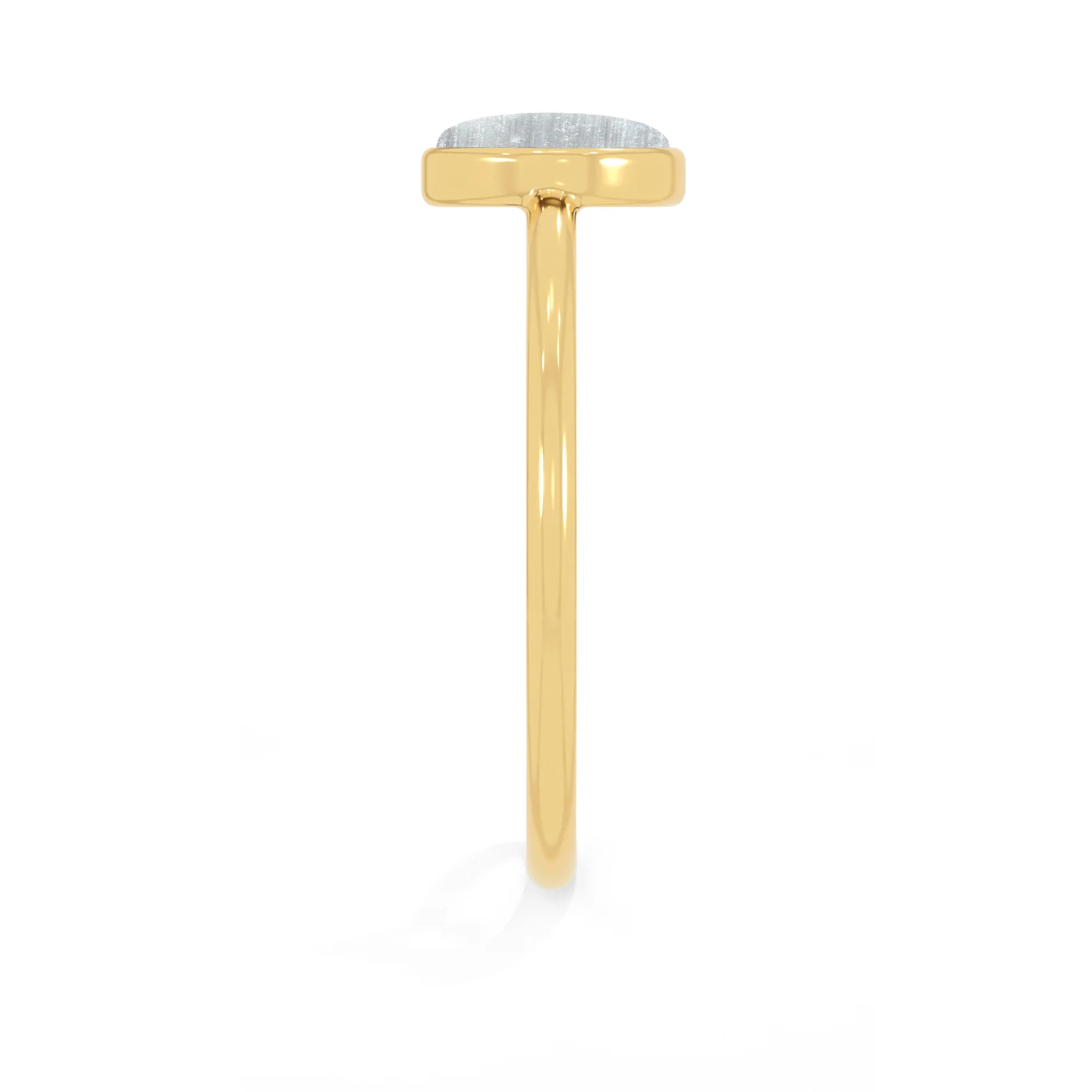 selenite stackable bezel-set ring