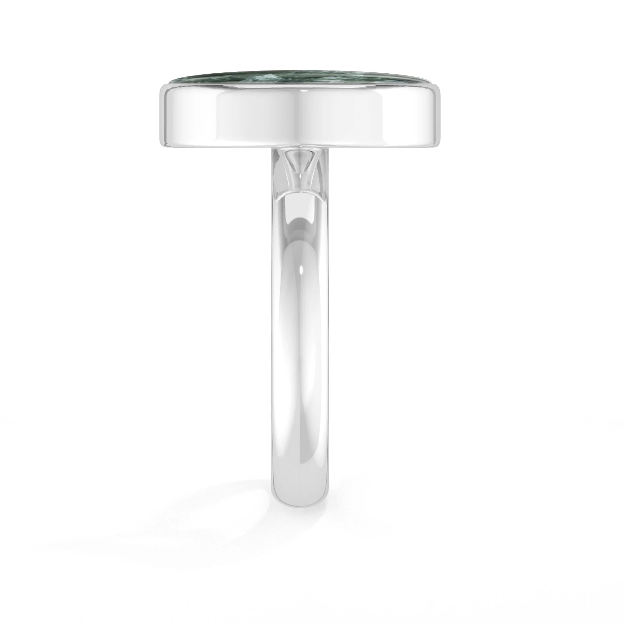 seraphinite bezel-set ring