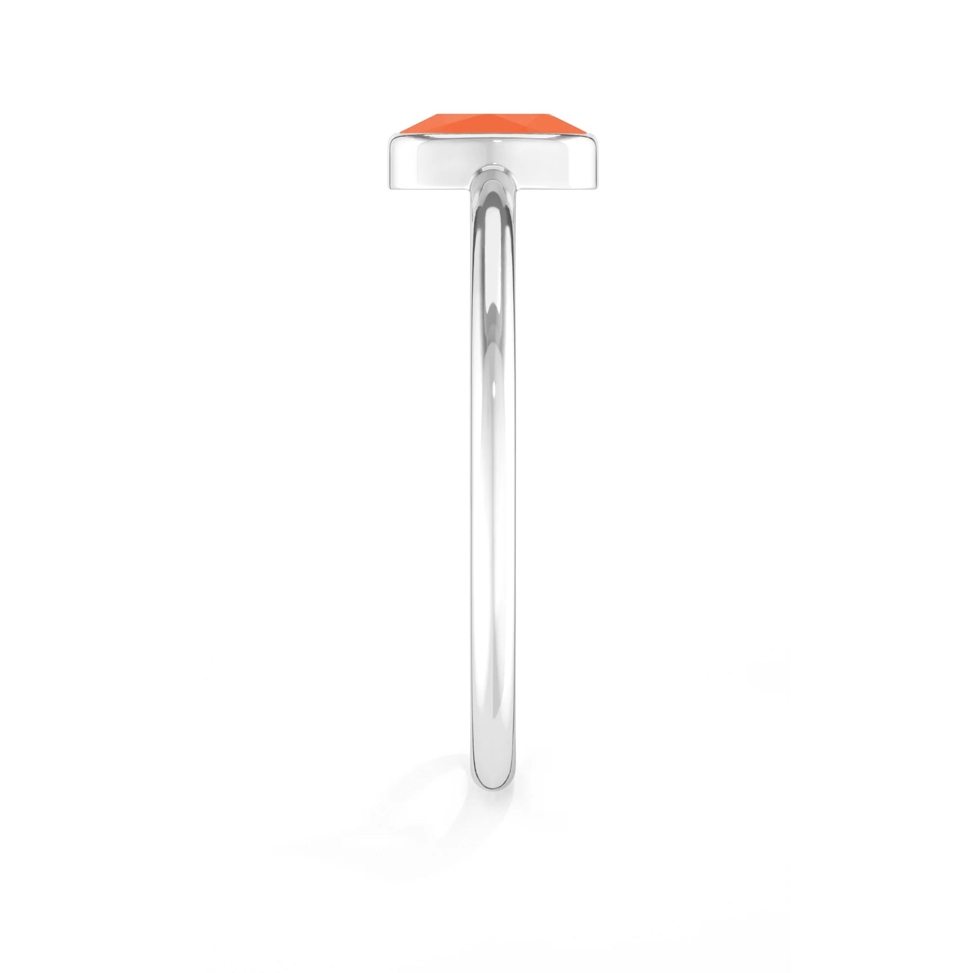 carnelian stackable bezel-set ring