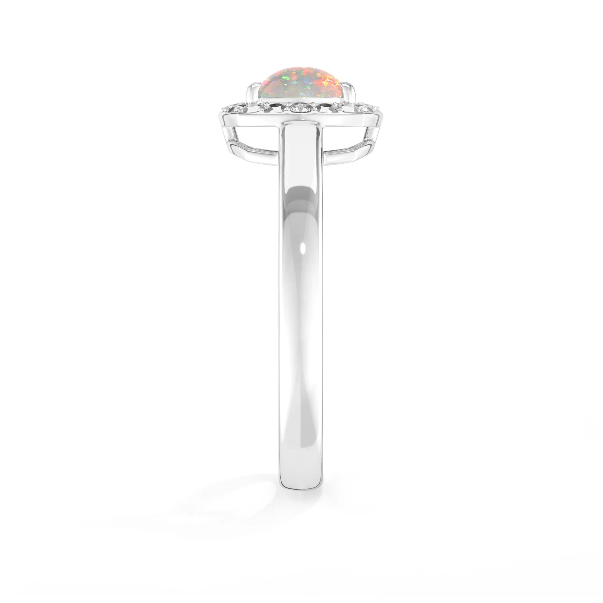 ethiopian-opal prong-set ring