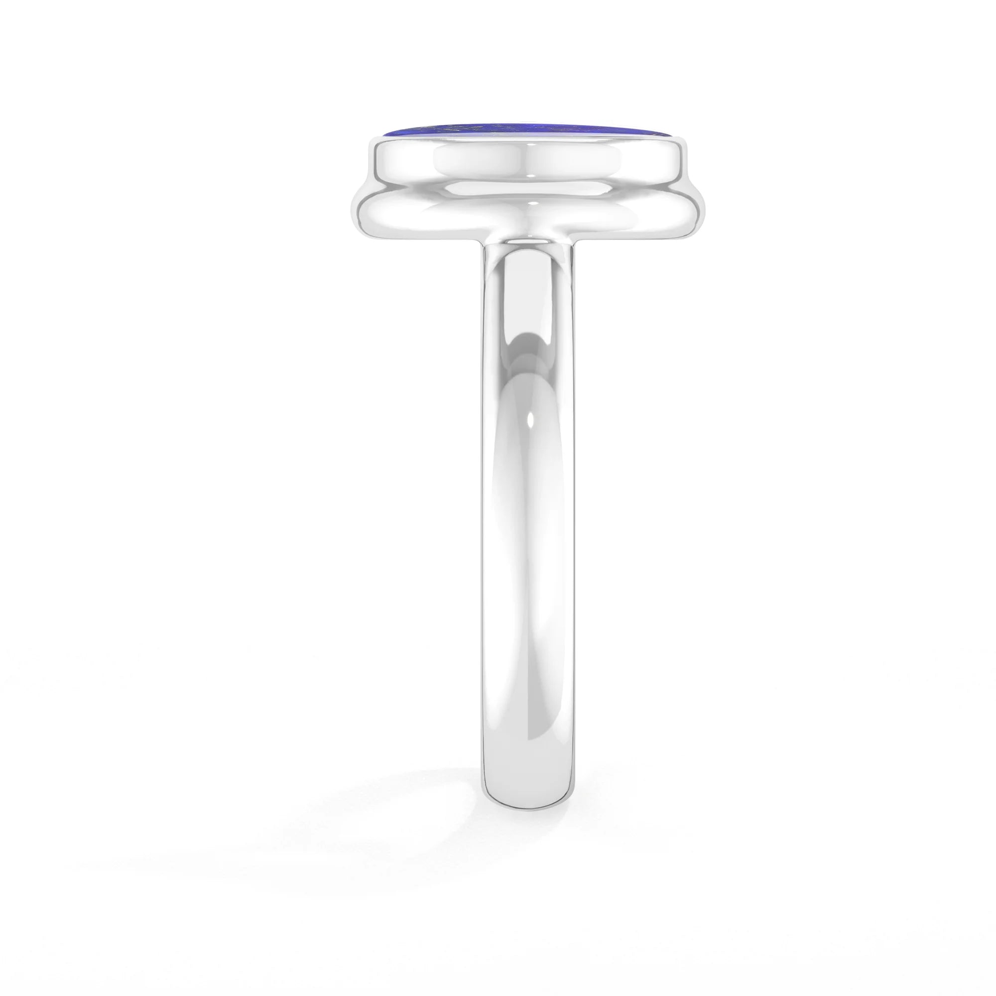 lapis-lazuli bezel-set ring