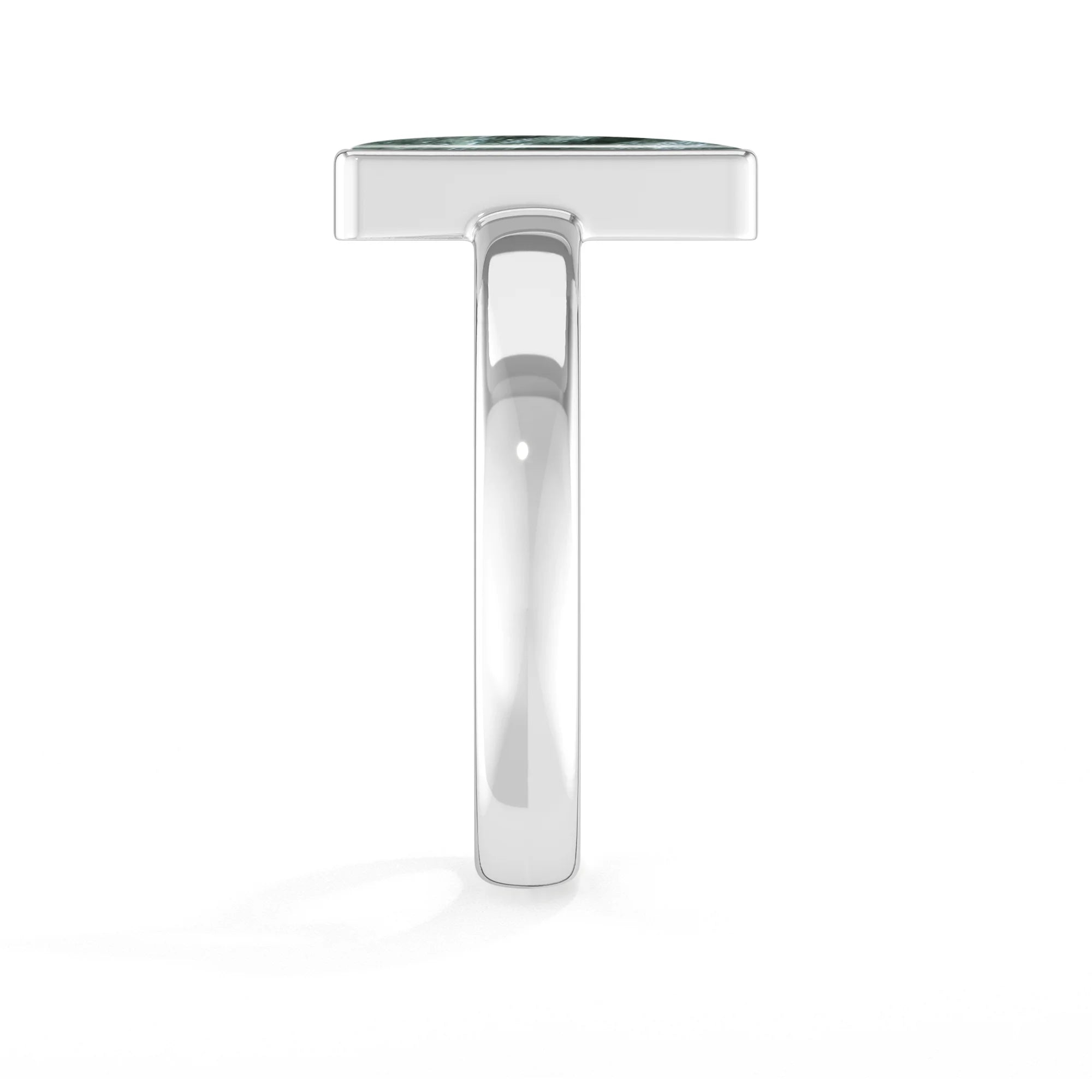 seraphinite bezel-set ring