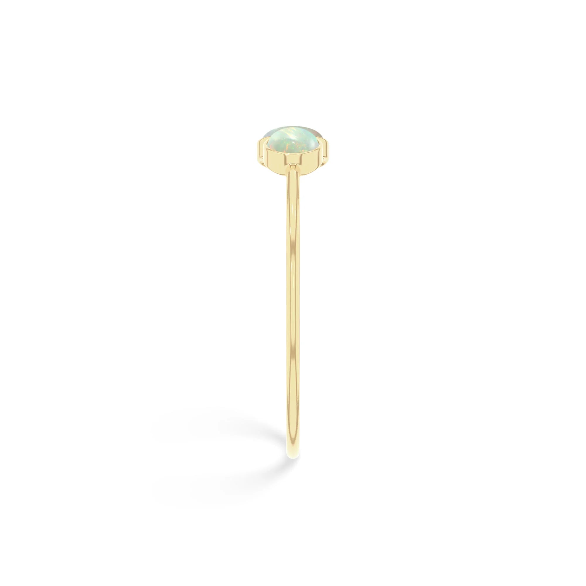 Natural Cab Ethiopian Opal Oval-Round Shape Twister Bracelets for Women in 18K Gold Vermeil