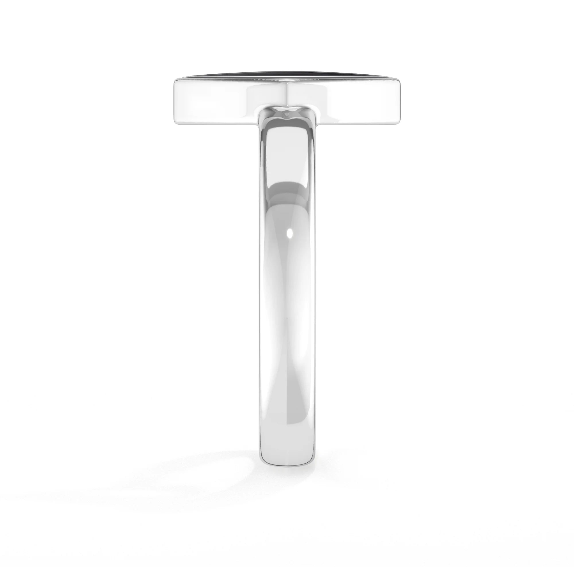 shungite bezel-set ring