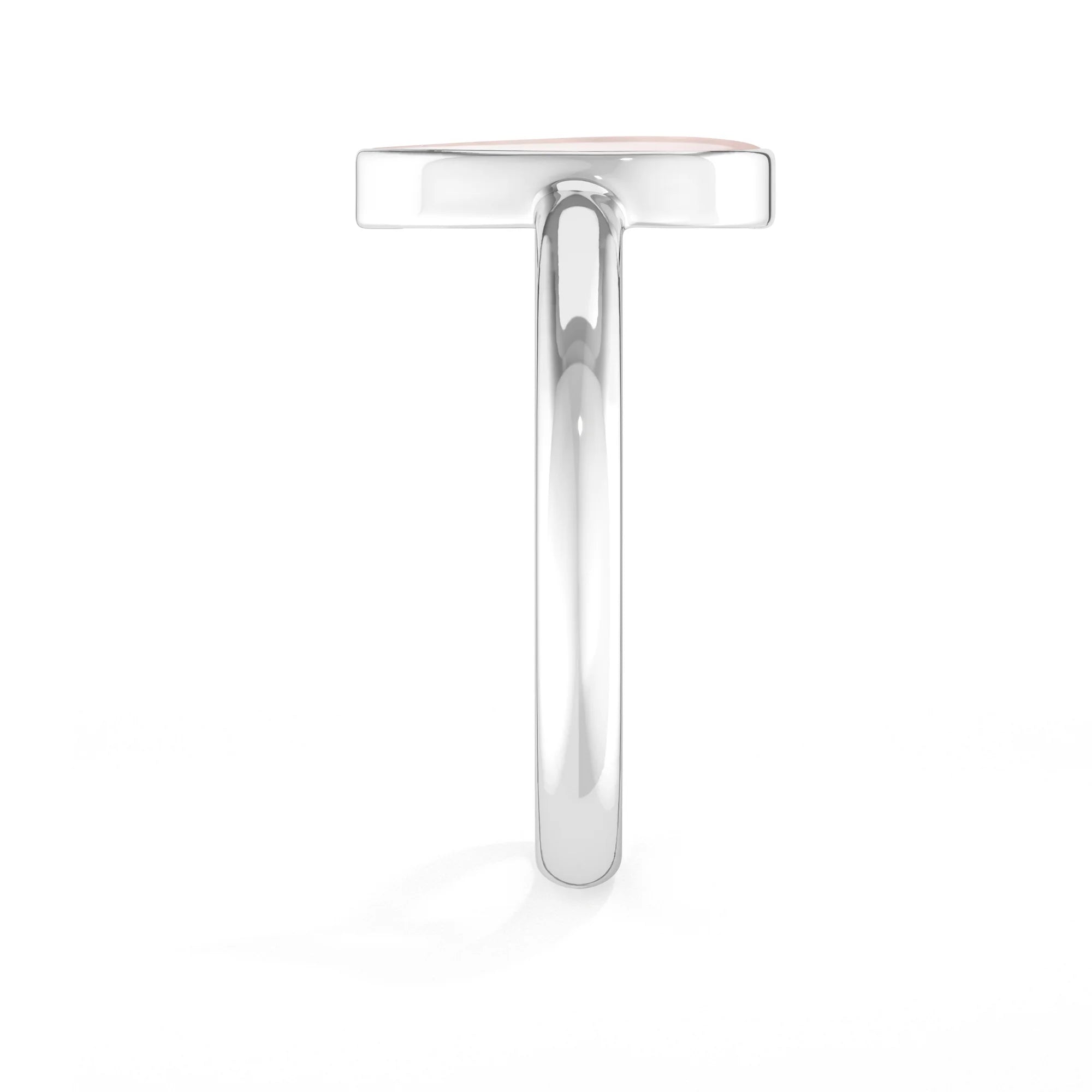 rose quartz bezel-set ring