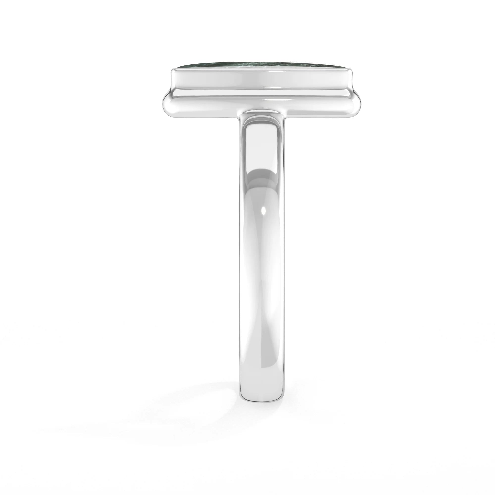 seraphinite bezel-set ring