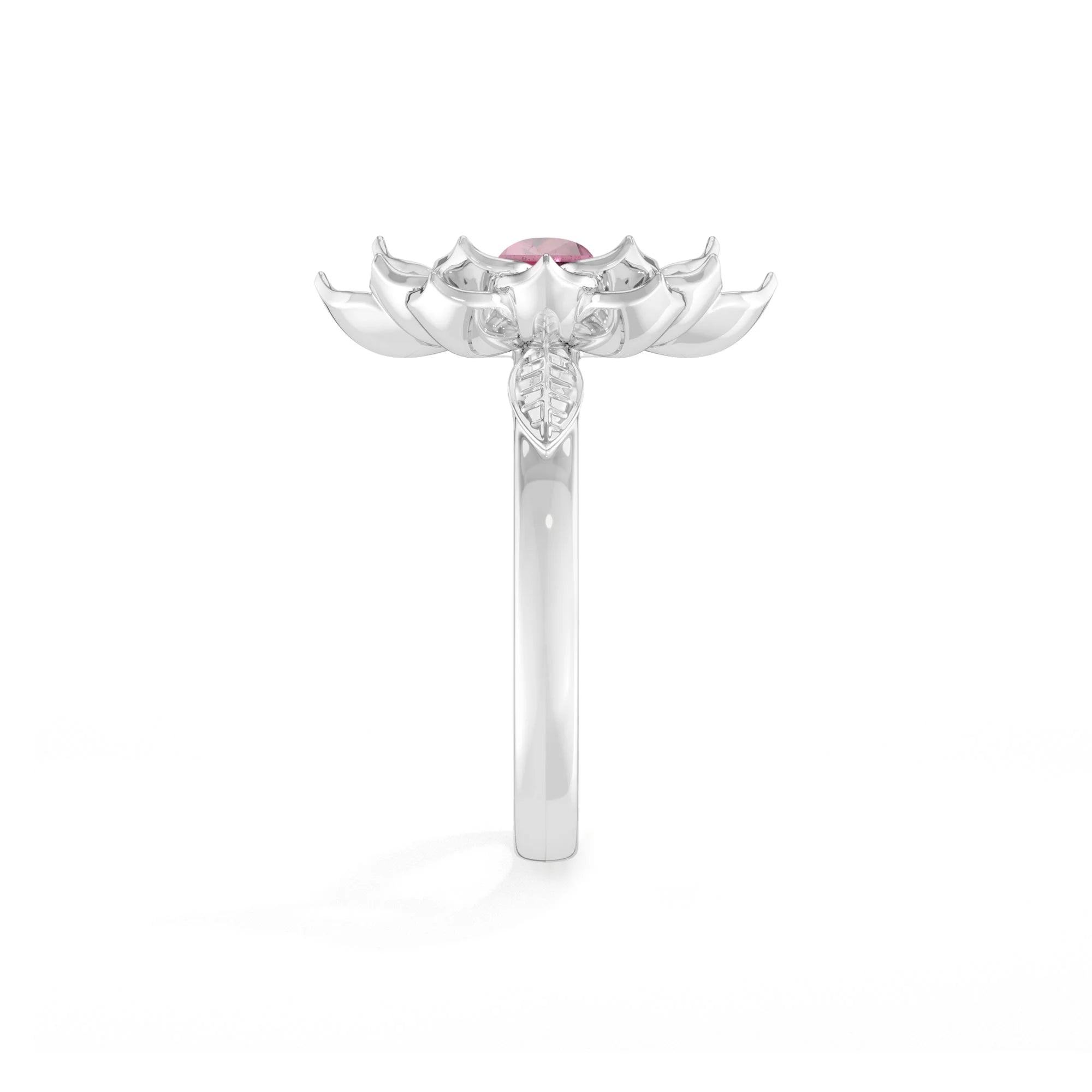 natural pink tourmaline ring