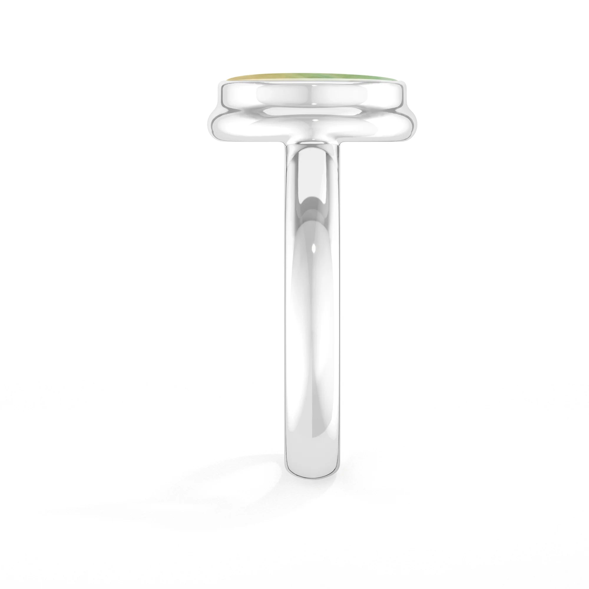 fluorite bezel-set ring