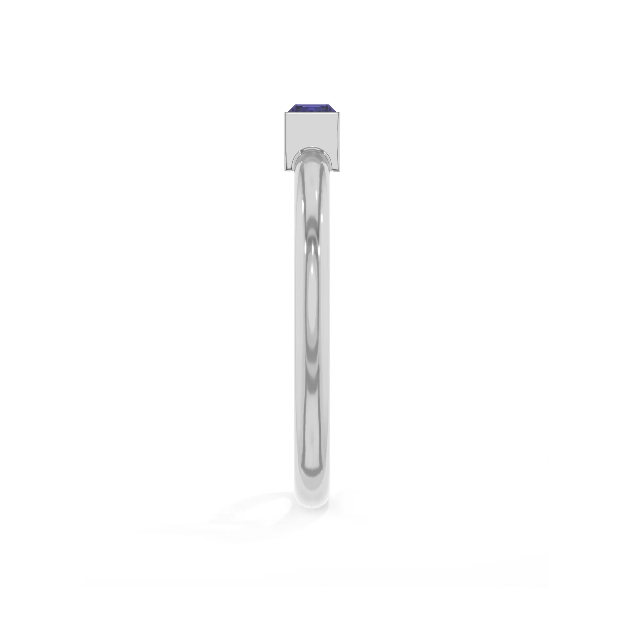 iolite stackable bezel-set ring