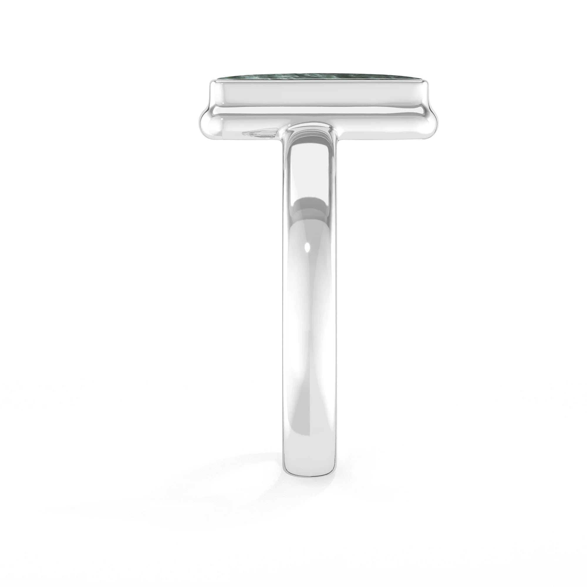 seraphinite bezel-set ring