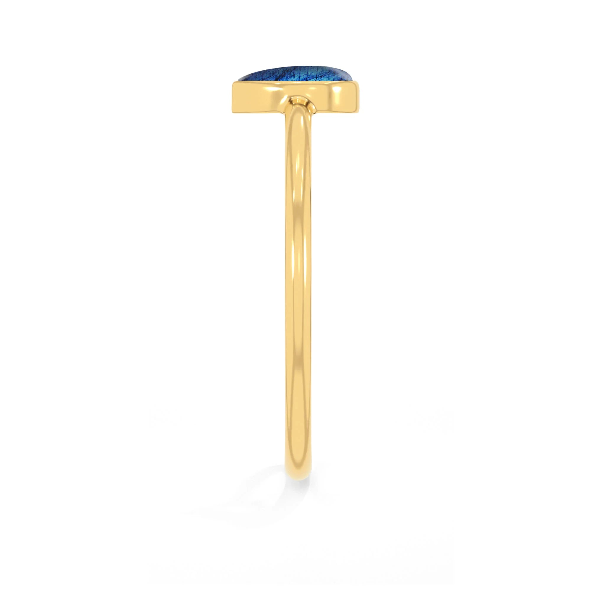 labradorite bezel-set ring