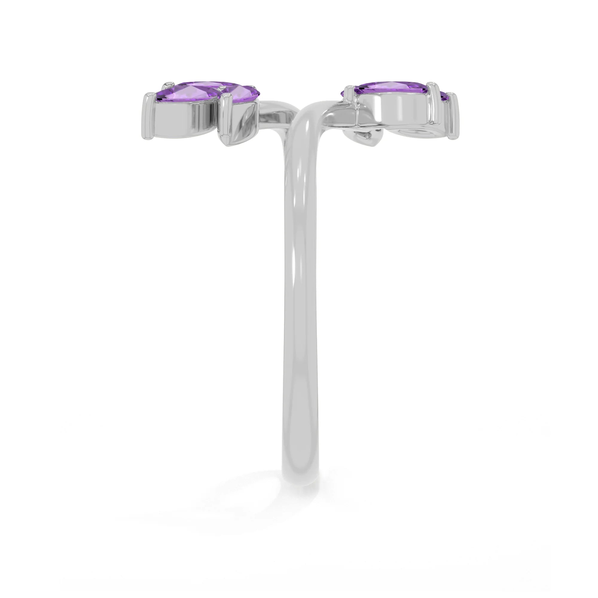amethyst prong-set ring