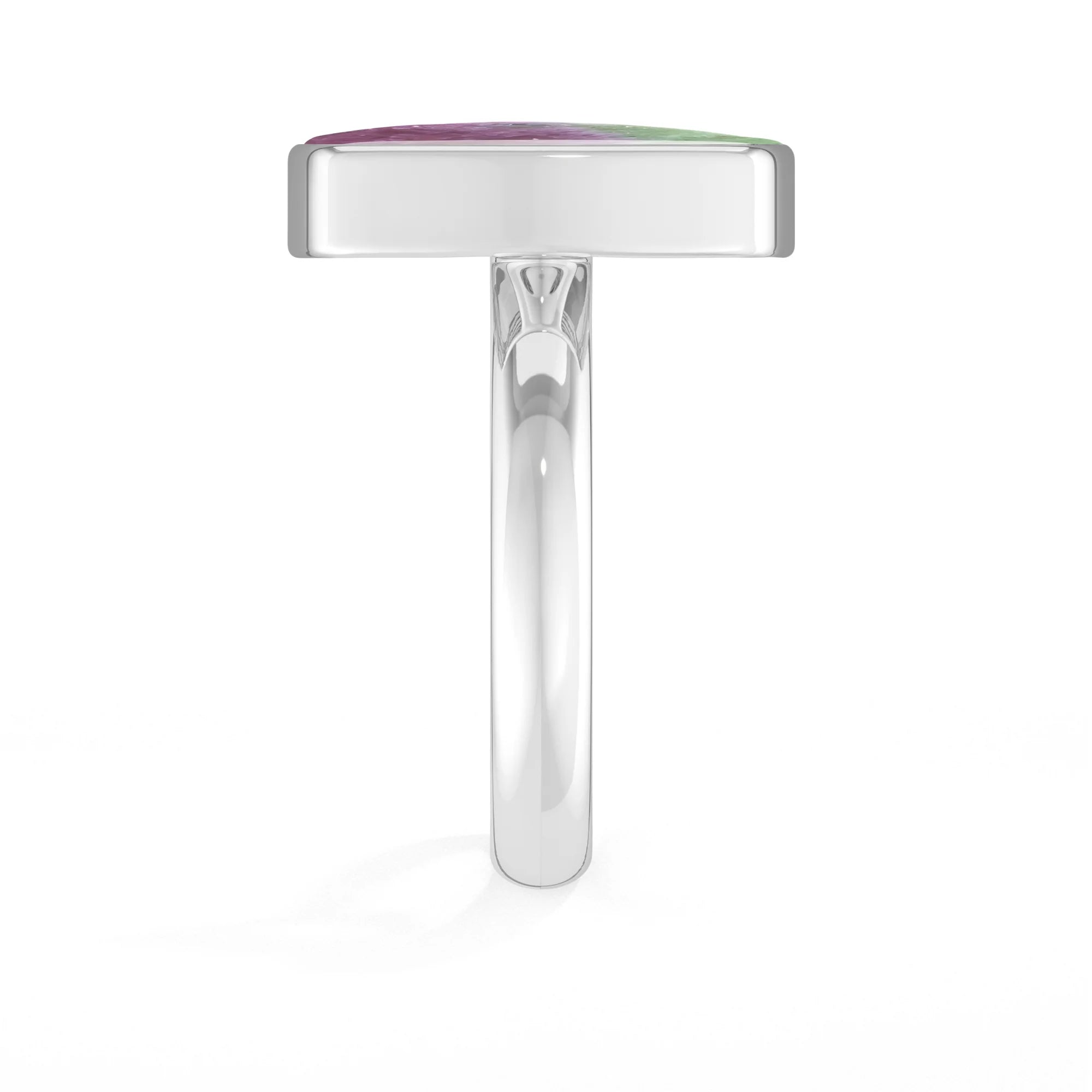 ruby-zoisite bezel-set ring