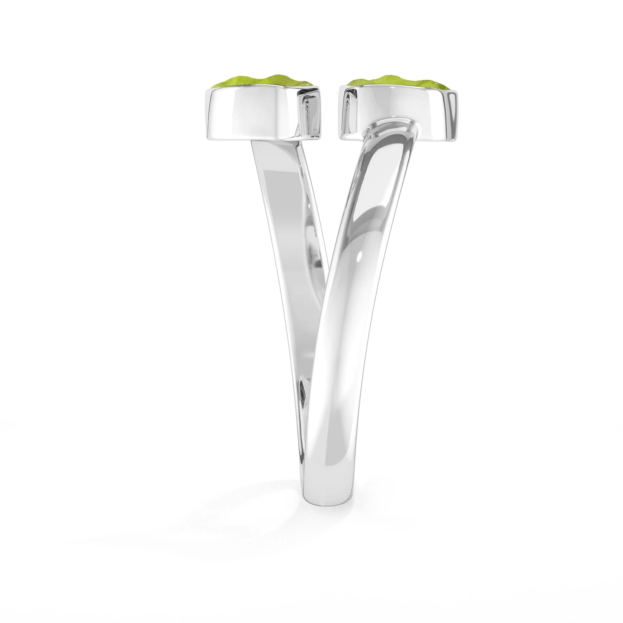 peridot stackable bezel-set ring
