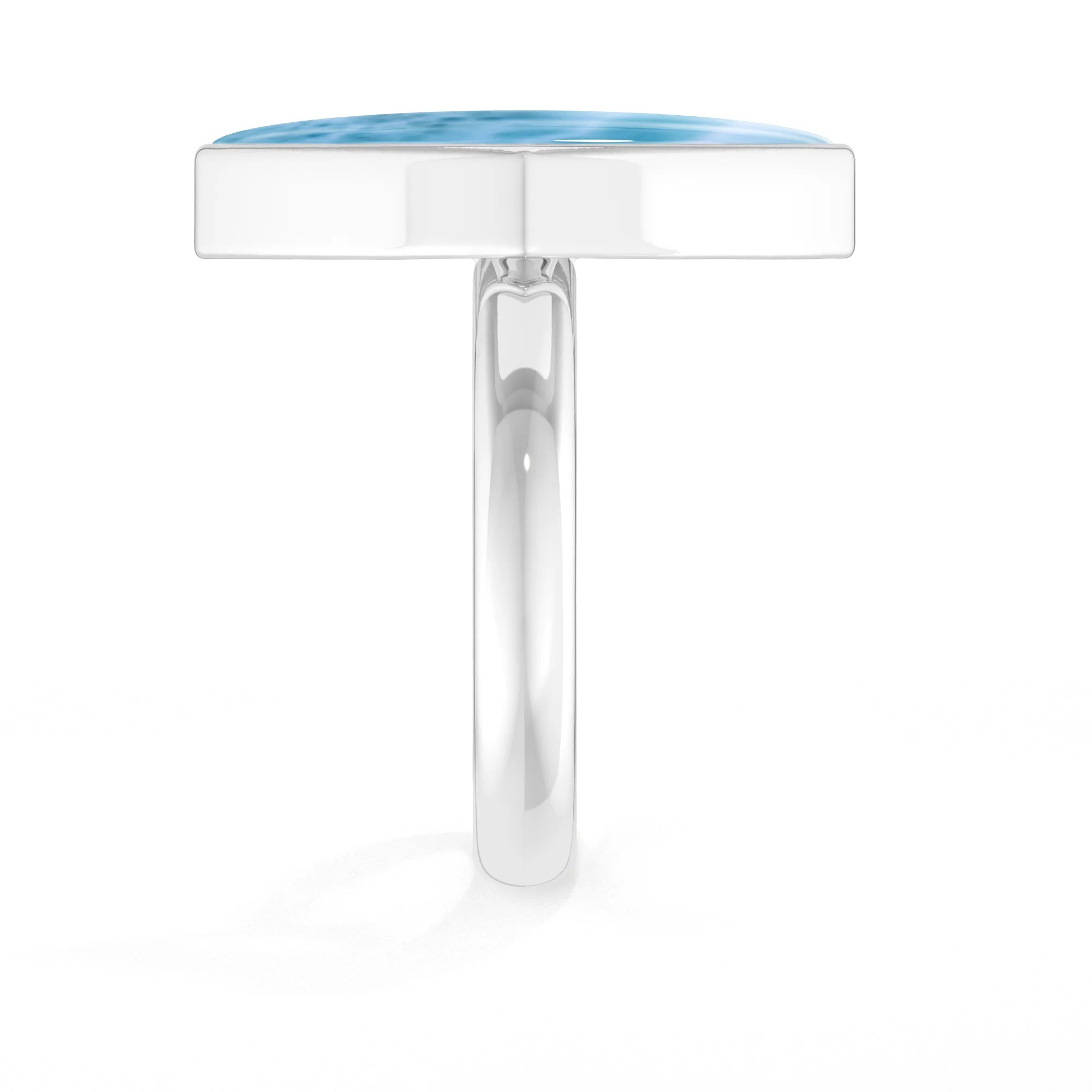 larimar bezel-set ring