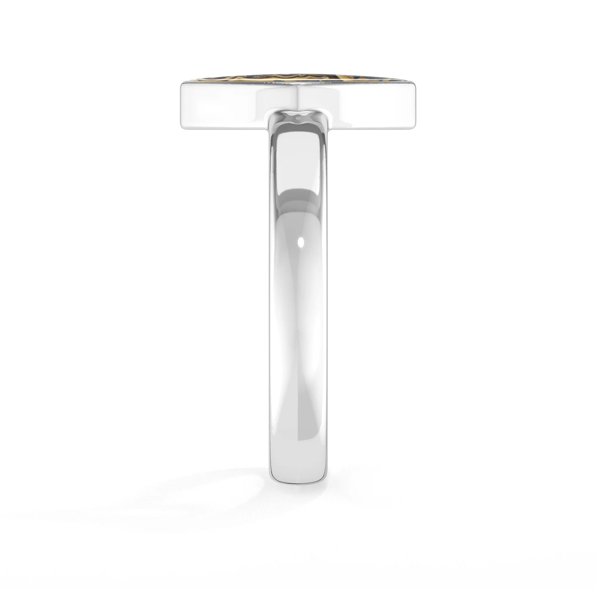 schalenblende bezel-set ring