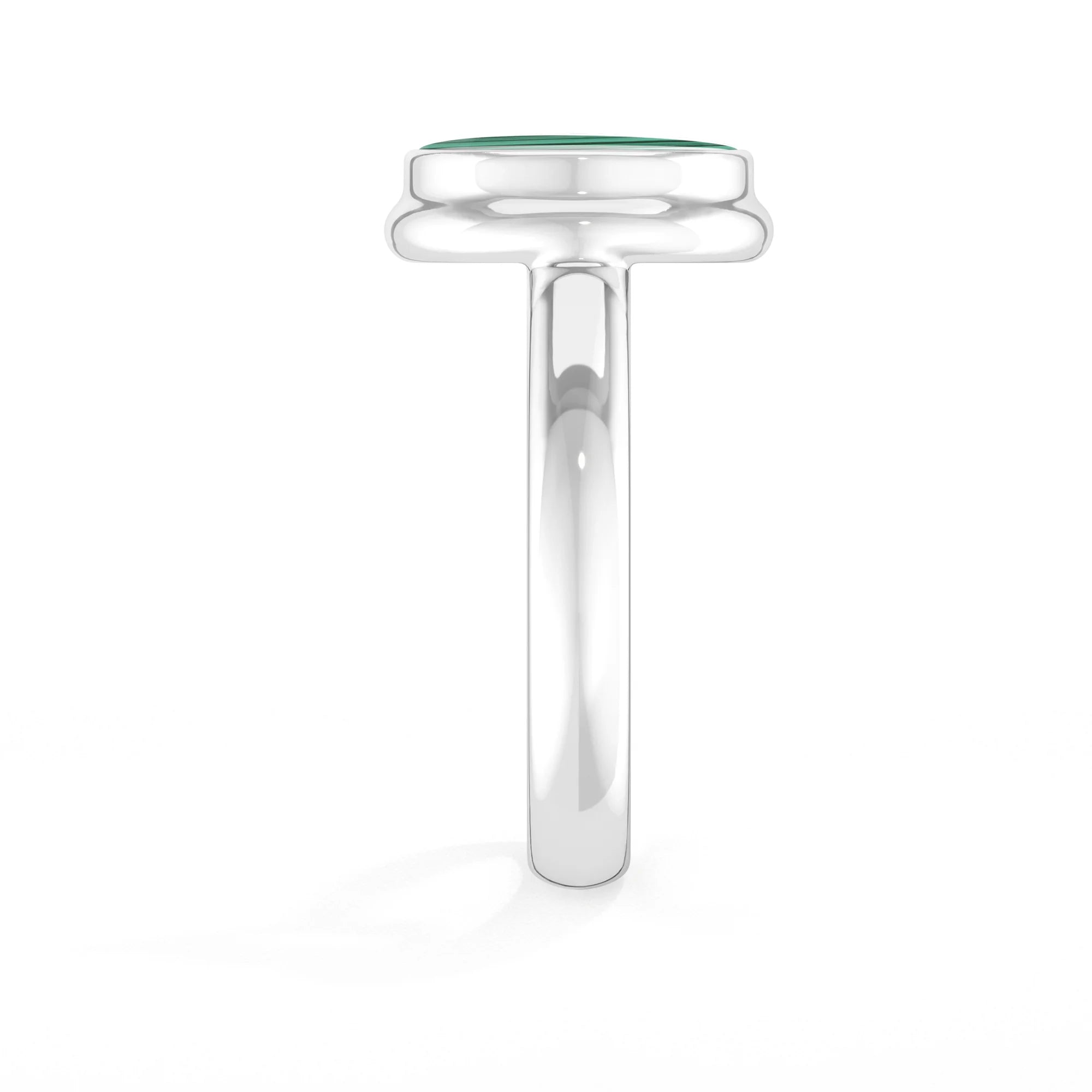 malachite bezel-set ring