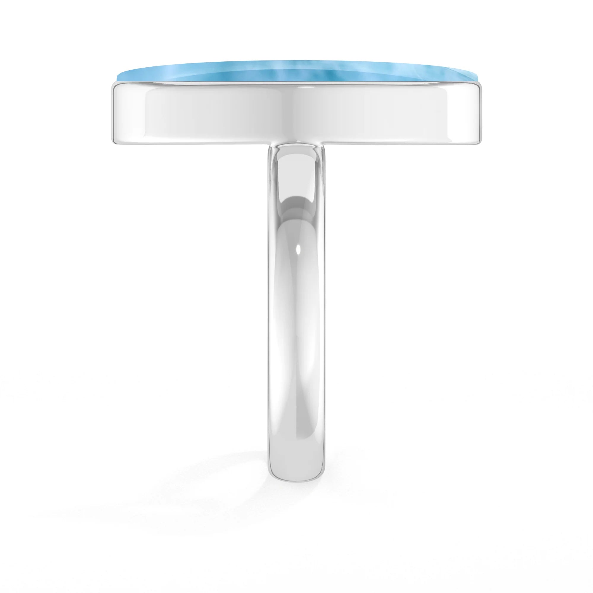 larimar bezel-set ring