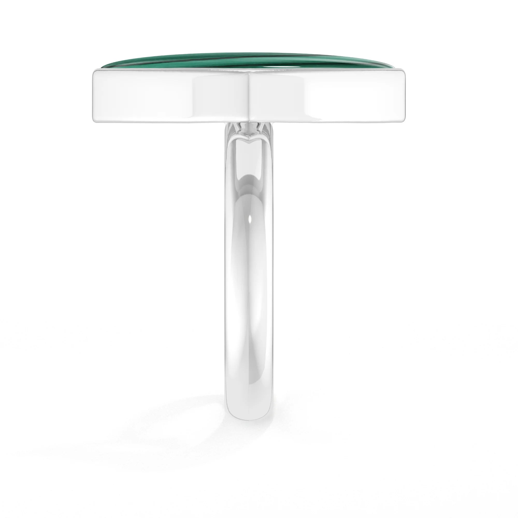 malachite bezel-set ring