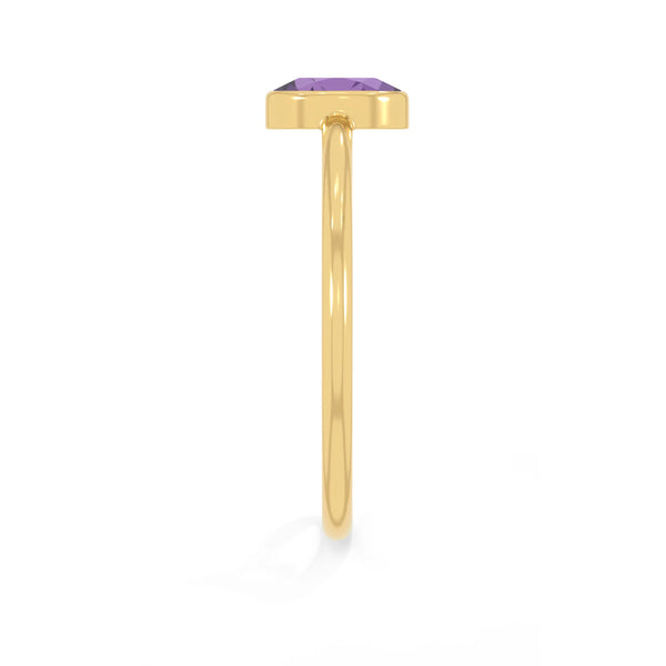 amethyst stackable bezel-set ring