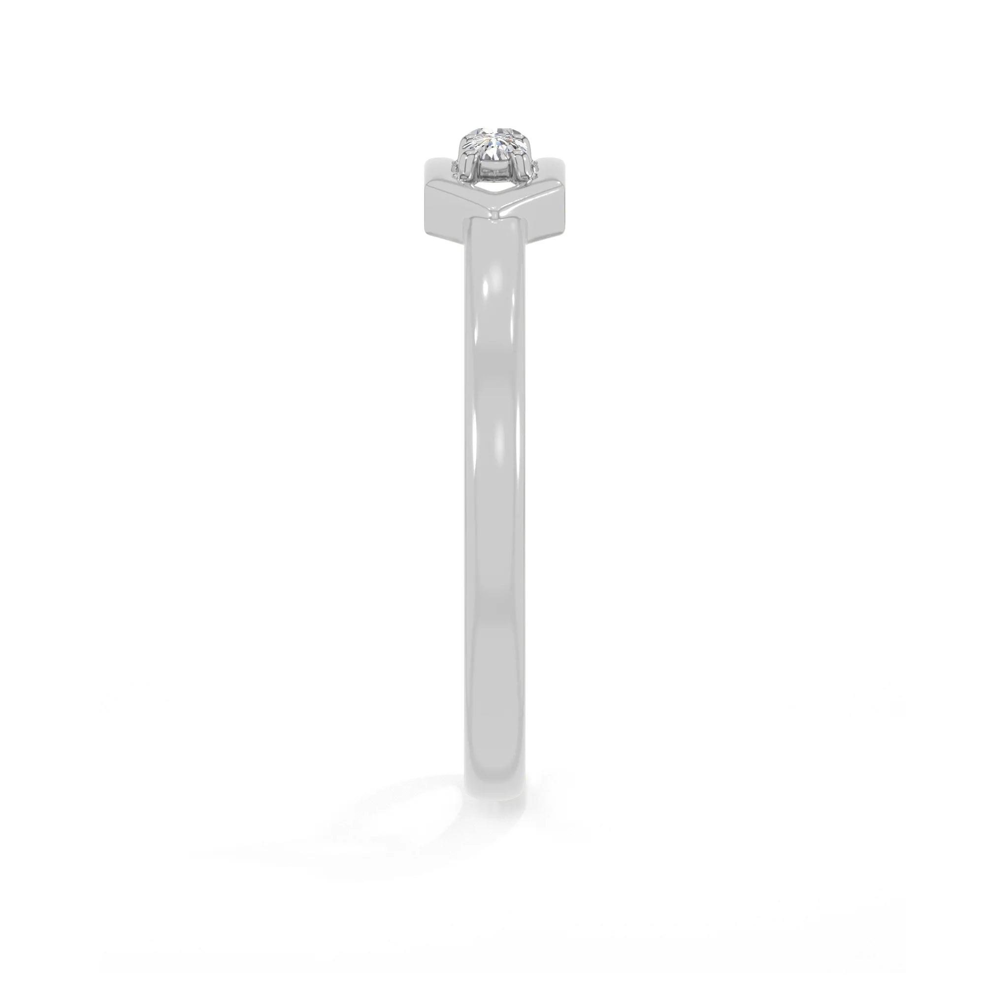moissanite stackable prong-set ring