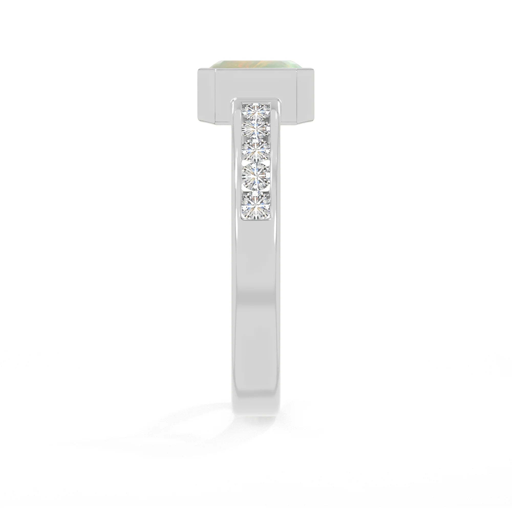 natural ethiopian opal rings for women in sterling silver
