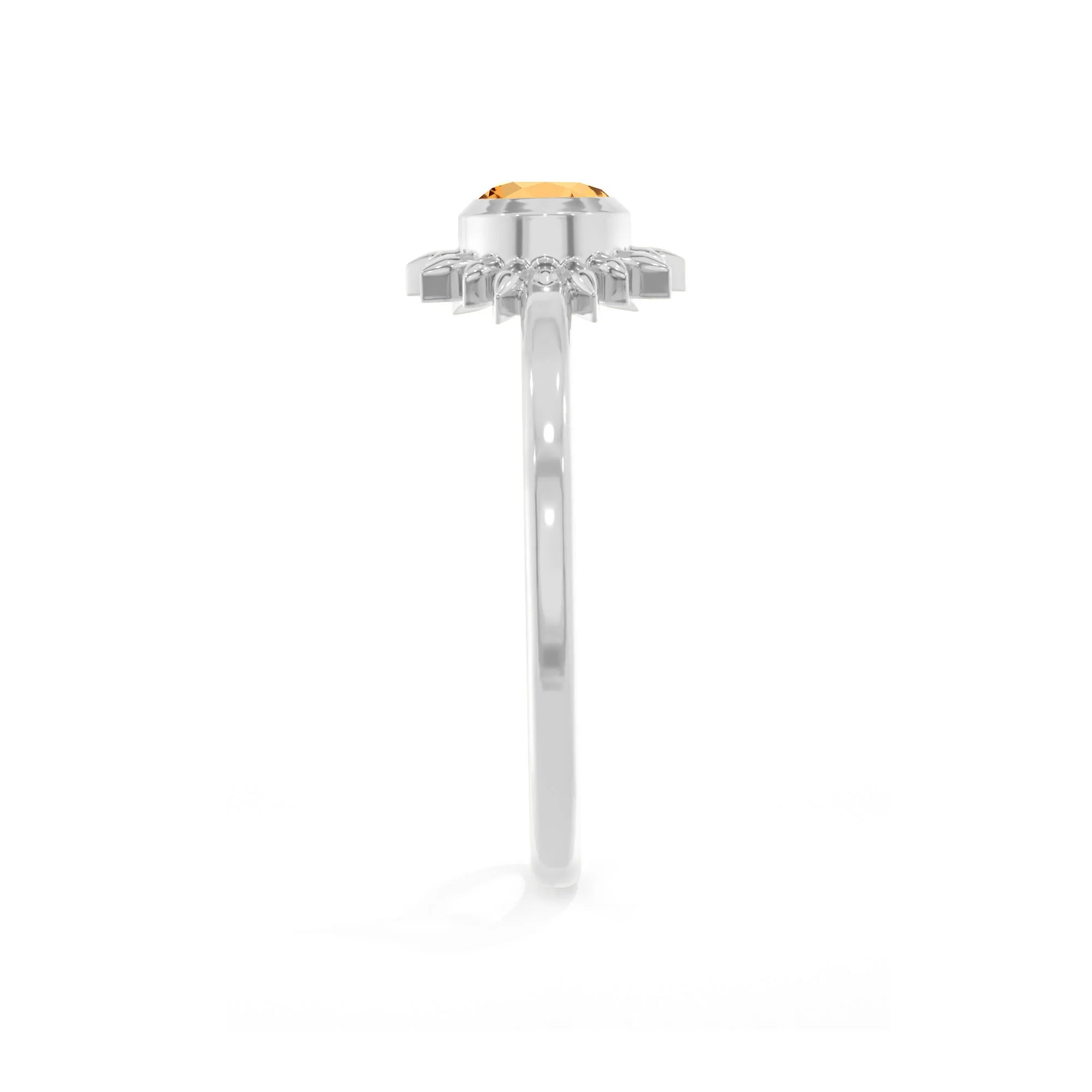 citrine stackable bezel-set ring