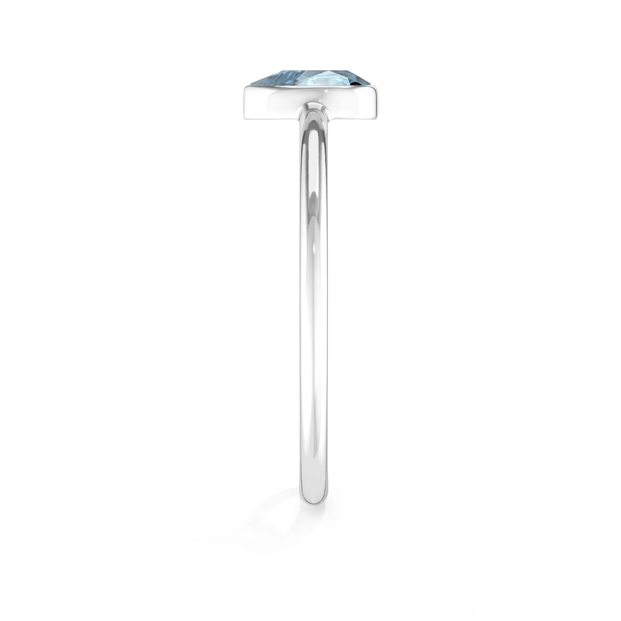 sky blue topaz stackable bezel-set ring