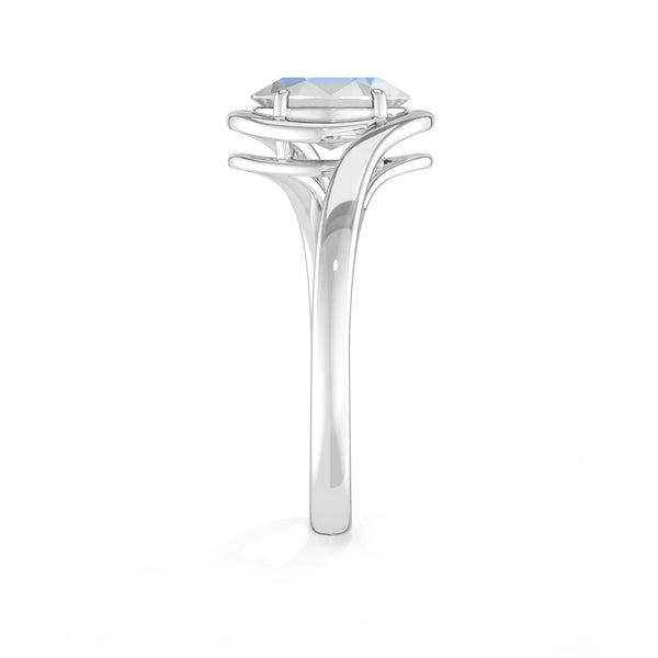 rainbow moonstone bezel-set ring