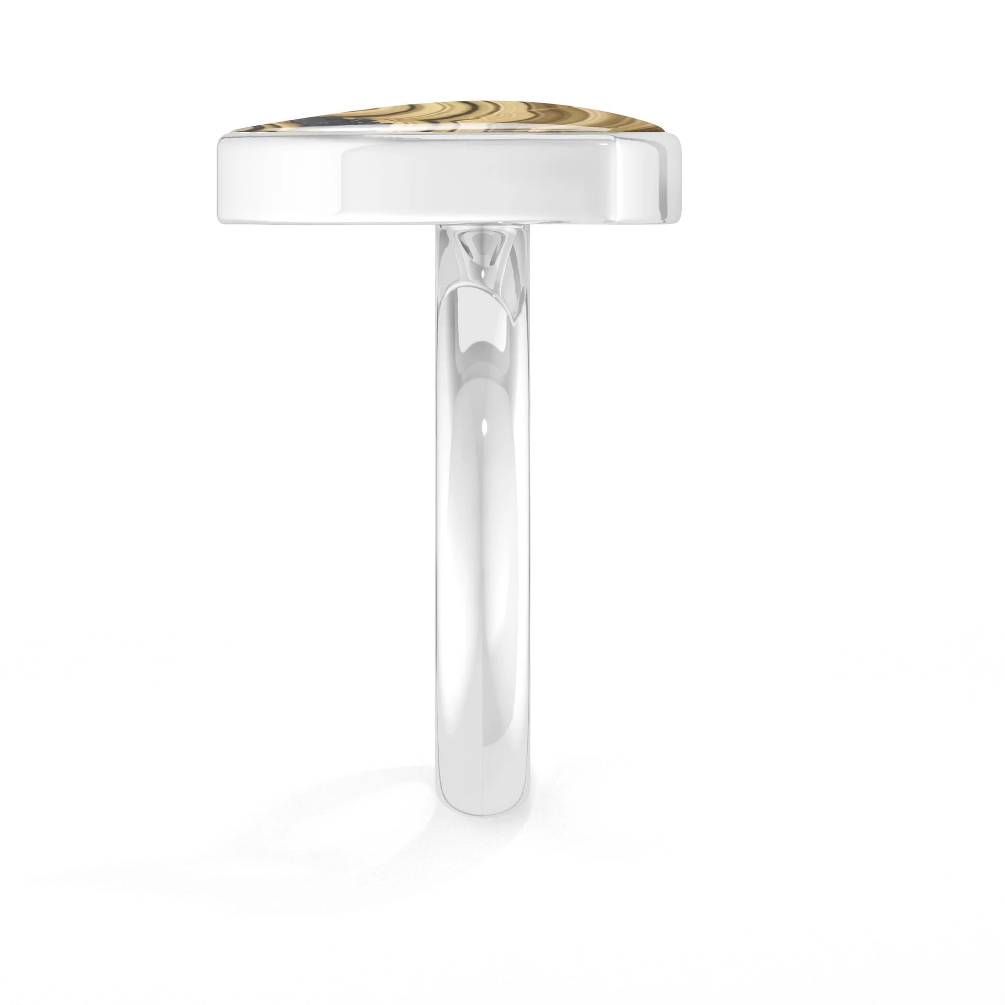 schalenblende bezel-set ring