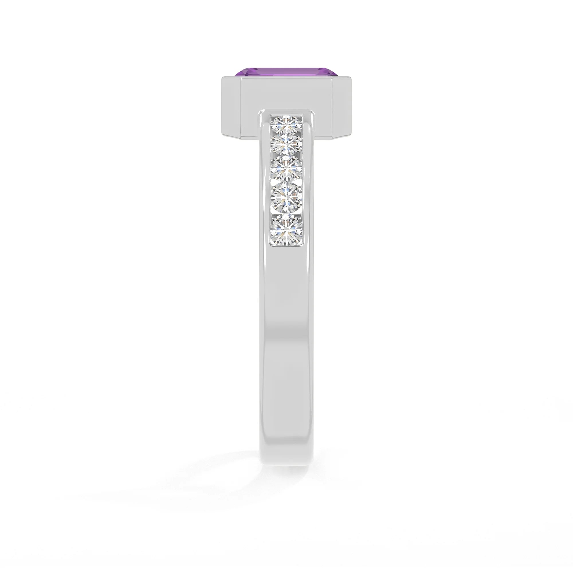 natural amethyst rings for women in sterling silver