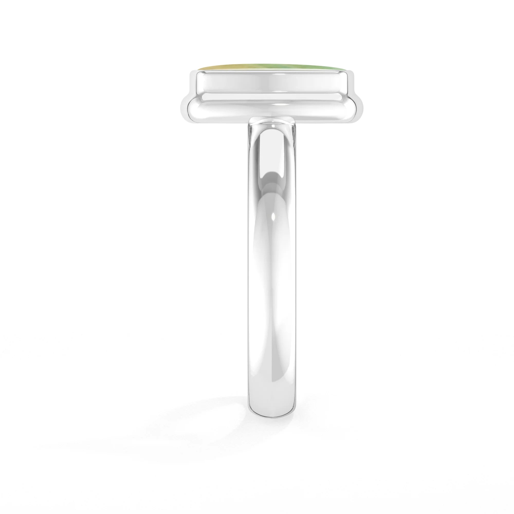 fluorite bezel-set ring