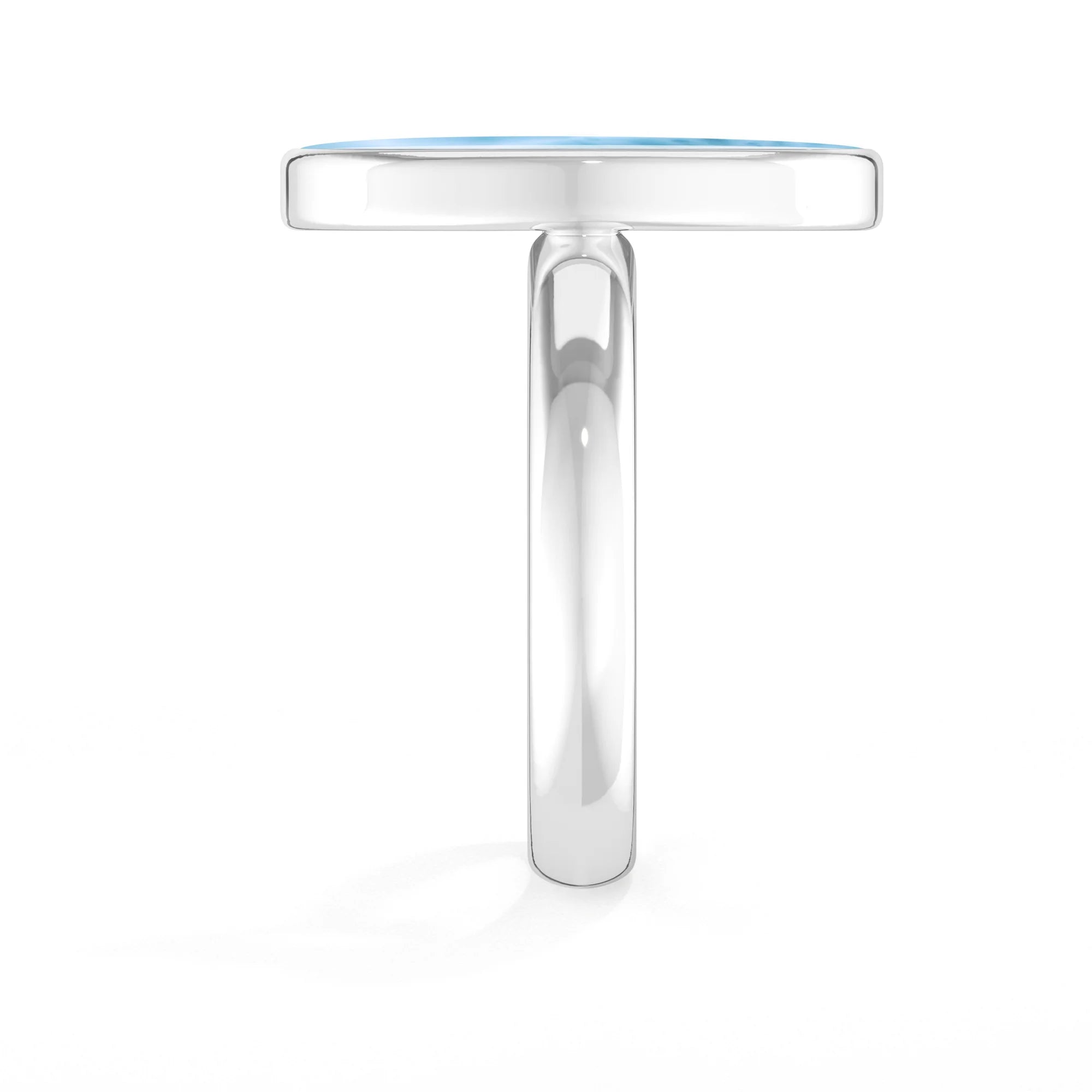 larimar bezel-set ring
