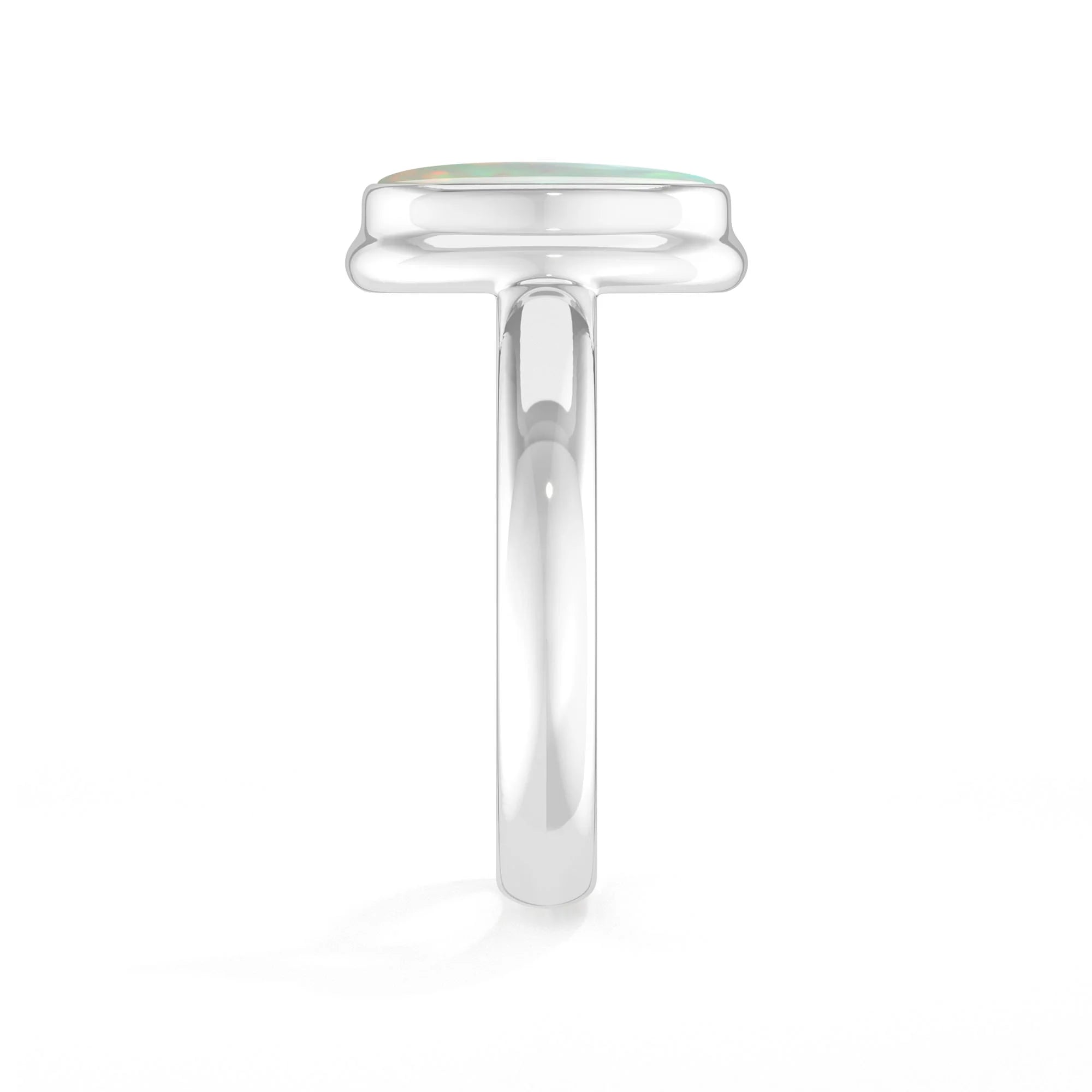 ethiopian-opal bezel-set ring
